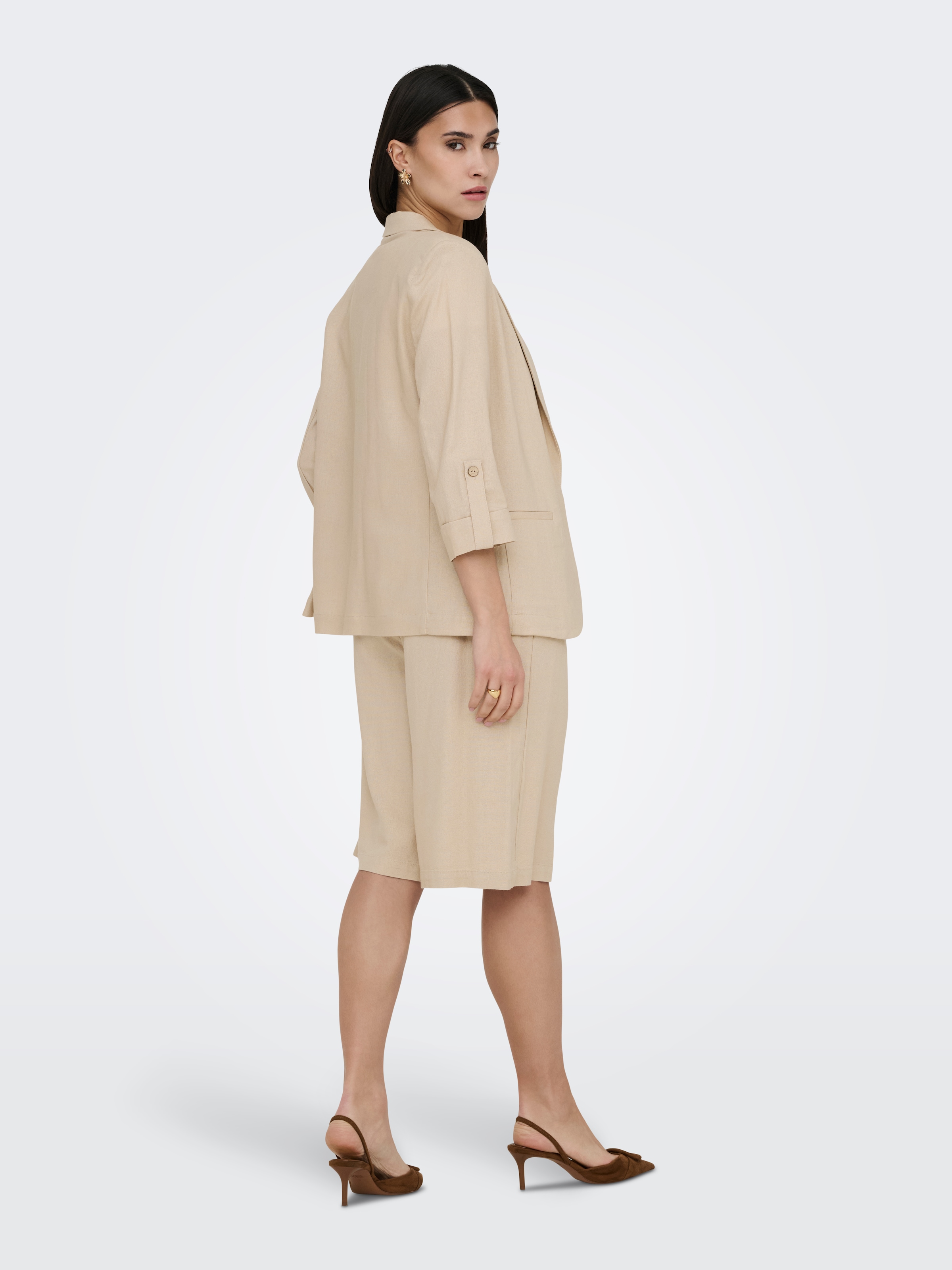ONLY Kurzblazer »ONLGOA 3/4 UNLINE LINEN BL BLAZER CC TLR« mit Leinen