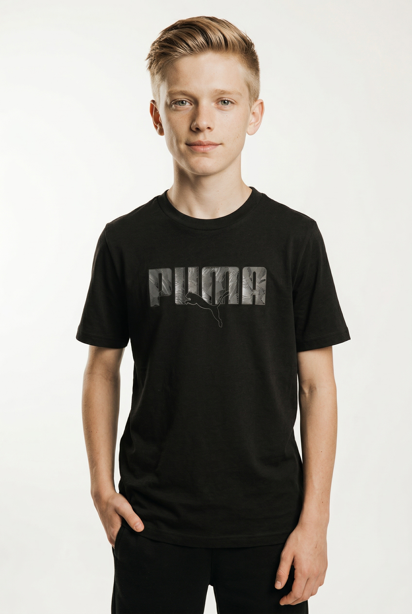 PUMA T-Shirt »ESS LOGO LAB STORY 2 TEE B« Regular Fit, Kurzarm, Rundhalsausschnitt, für Jugendliche