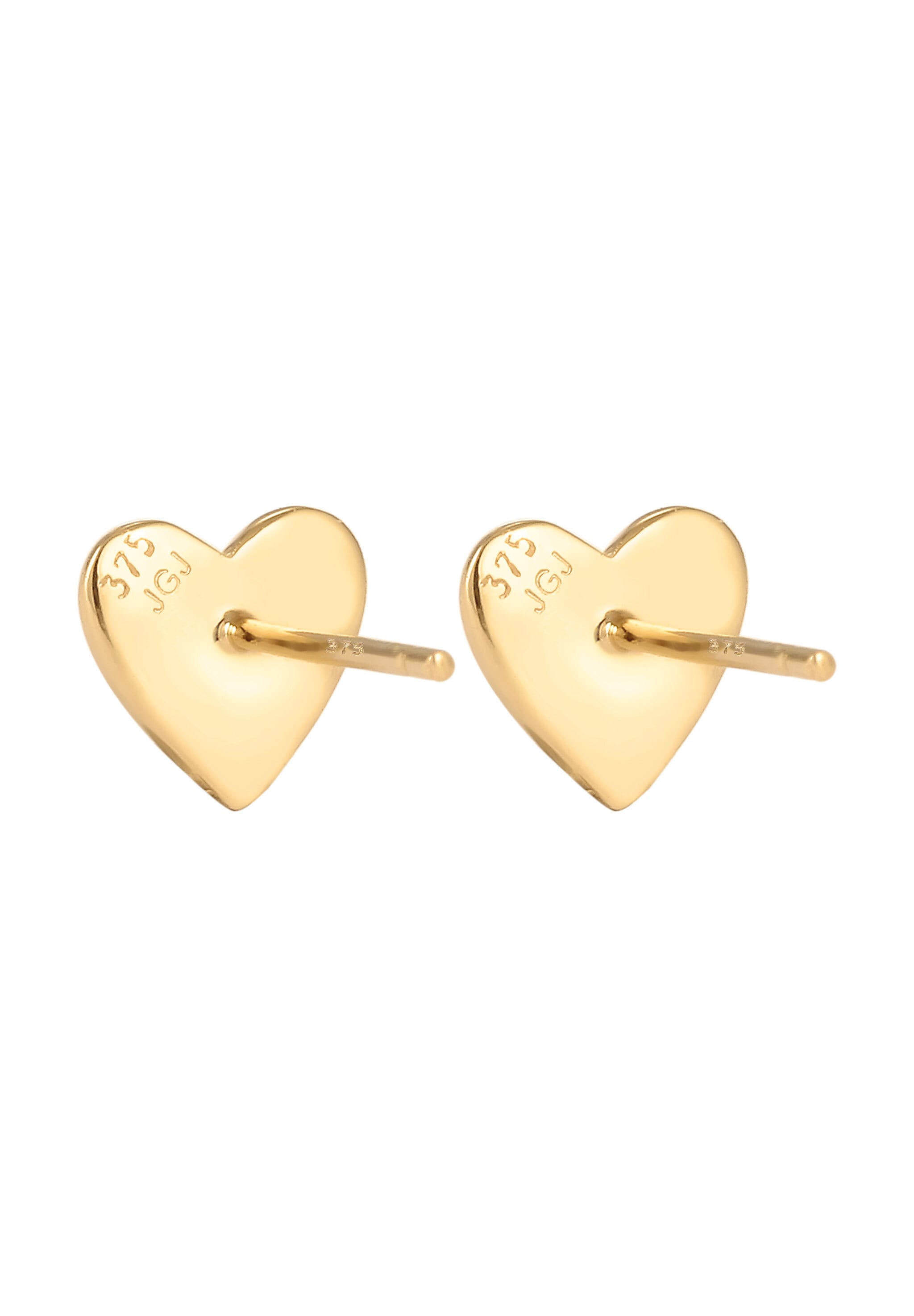 Elli Premium Paar Ohrstecker »Ohrringe Ohrstecker Kinder Herz 375 Gelbgold«