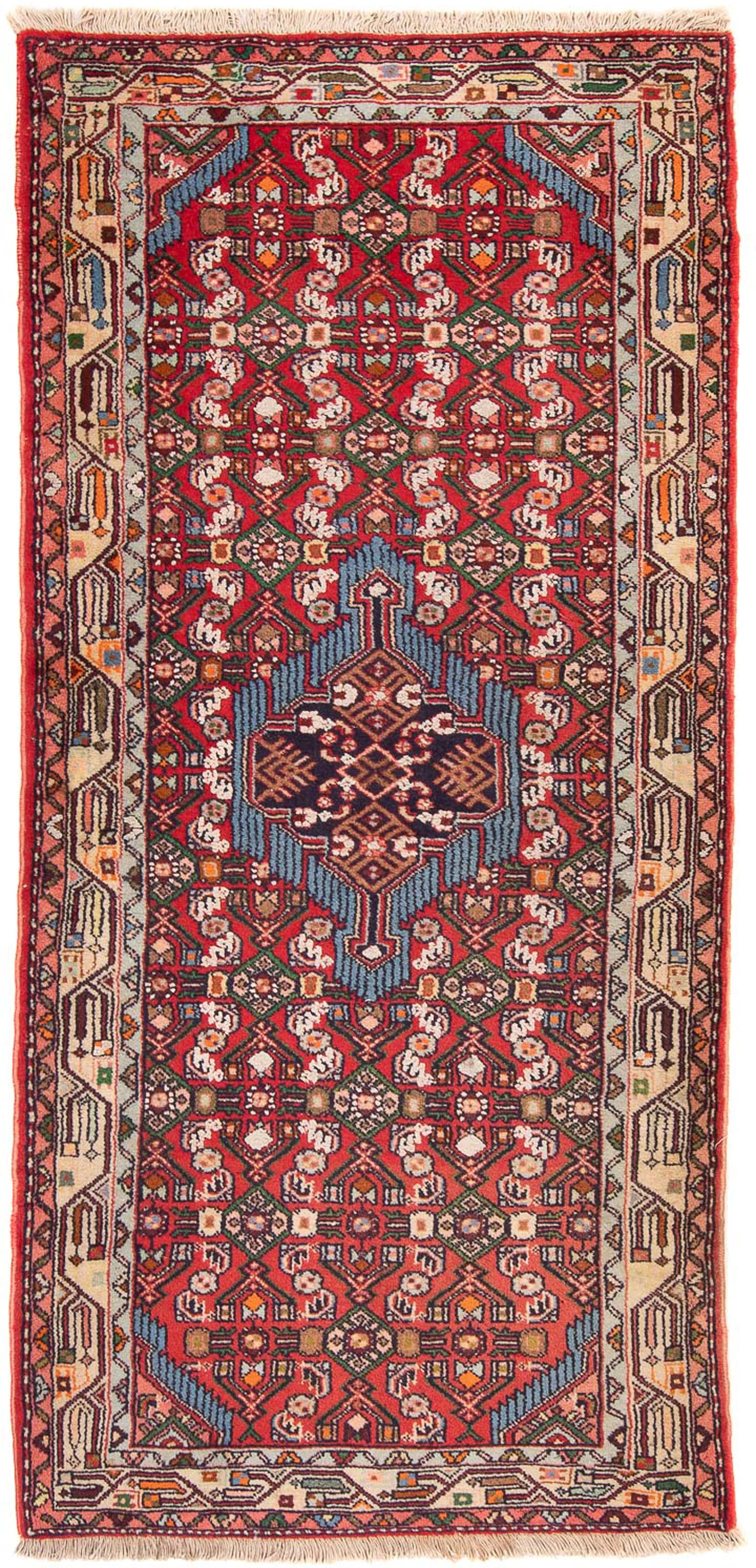 morgenland Orientteppich »Perser - Nomadic - 197 x 83 cm - rot«, rechteckig, Wohnzimmer, Handgeknüpft, Einzelstück mit Zertifikat