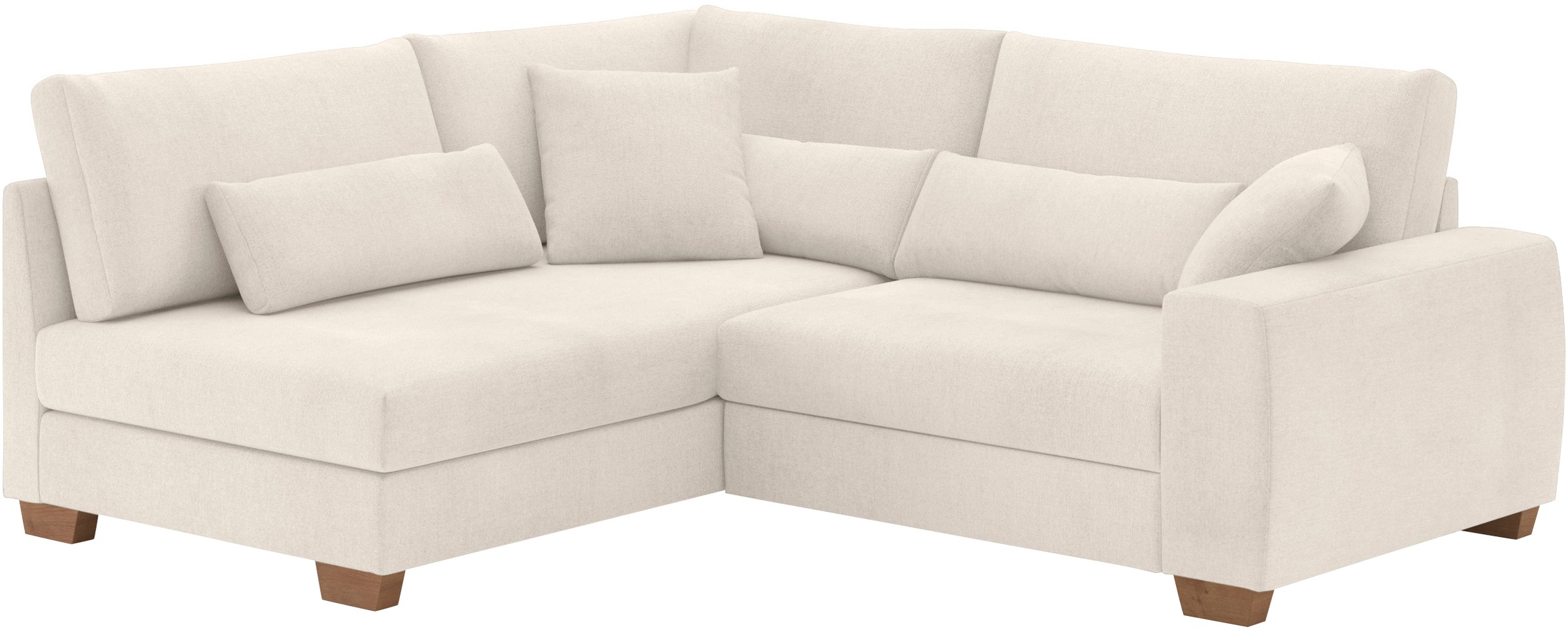 Mr. Couch Ecksofa »Helena L-Form, bis 140 kg belastbar«, mit Taschenfederkern, wahlweise mit Bettfunktion