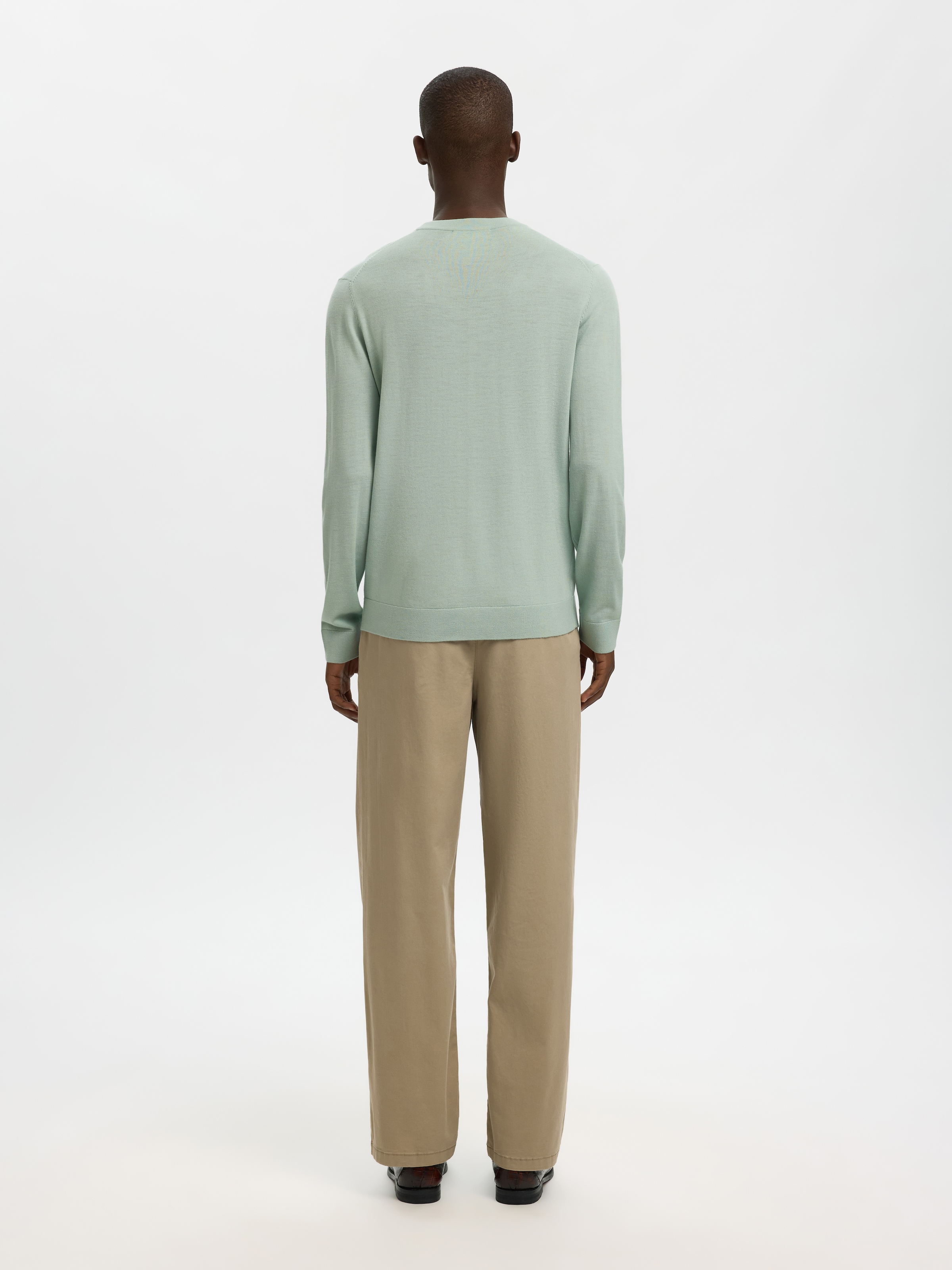 SELECTED Strickpullover »SLHTRAY LS KNIT MERINO CREW NECK NOOS« Wolle, regular fit