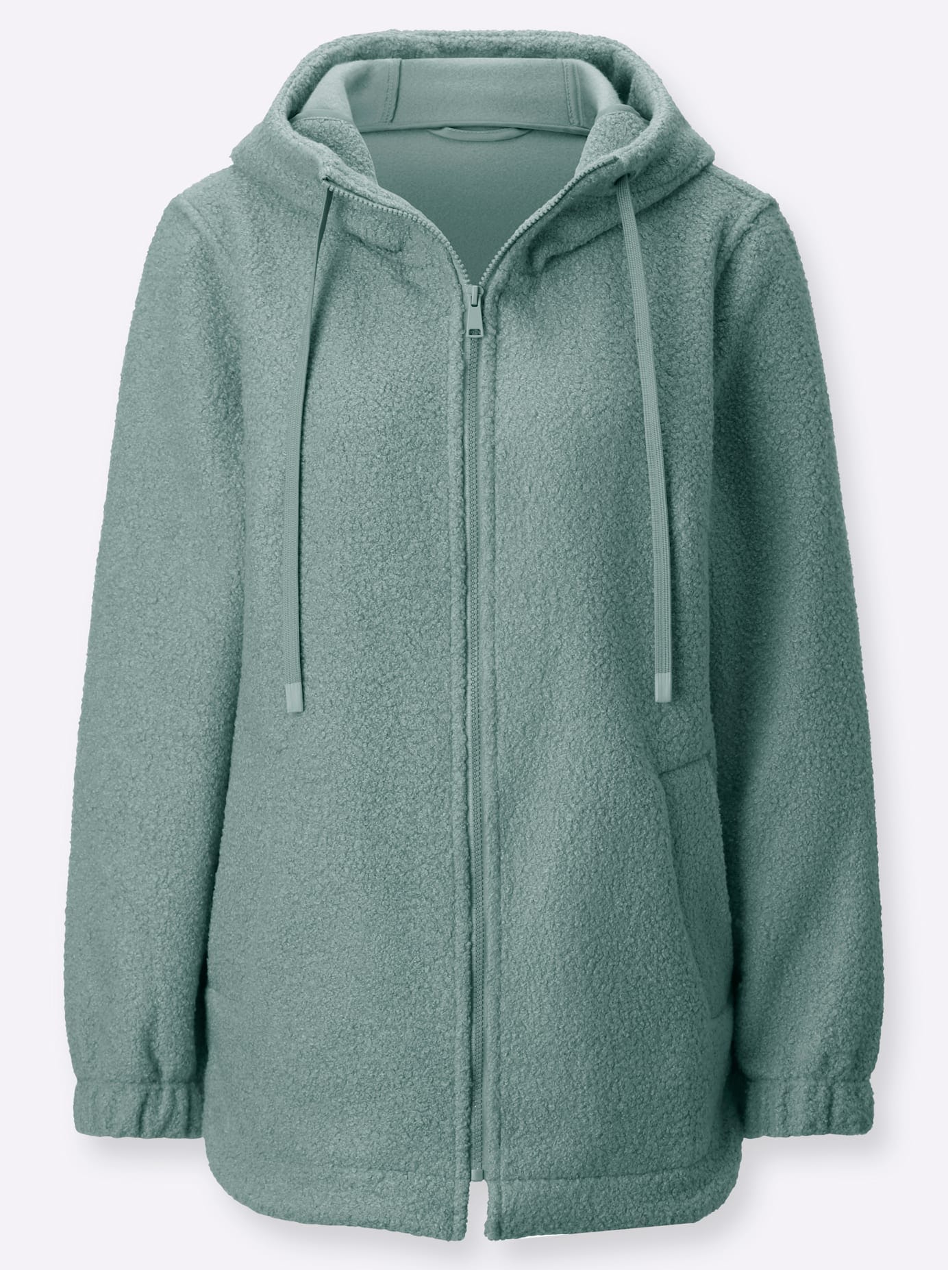 Classic Basics Bouclèjacke, mit Kapuze