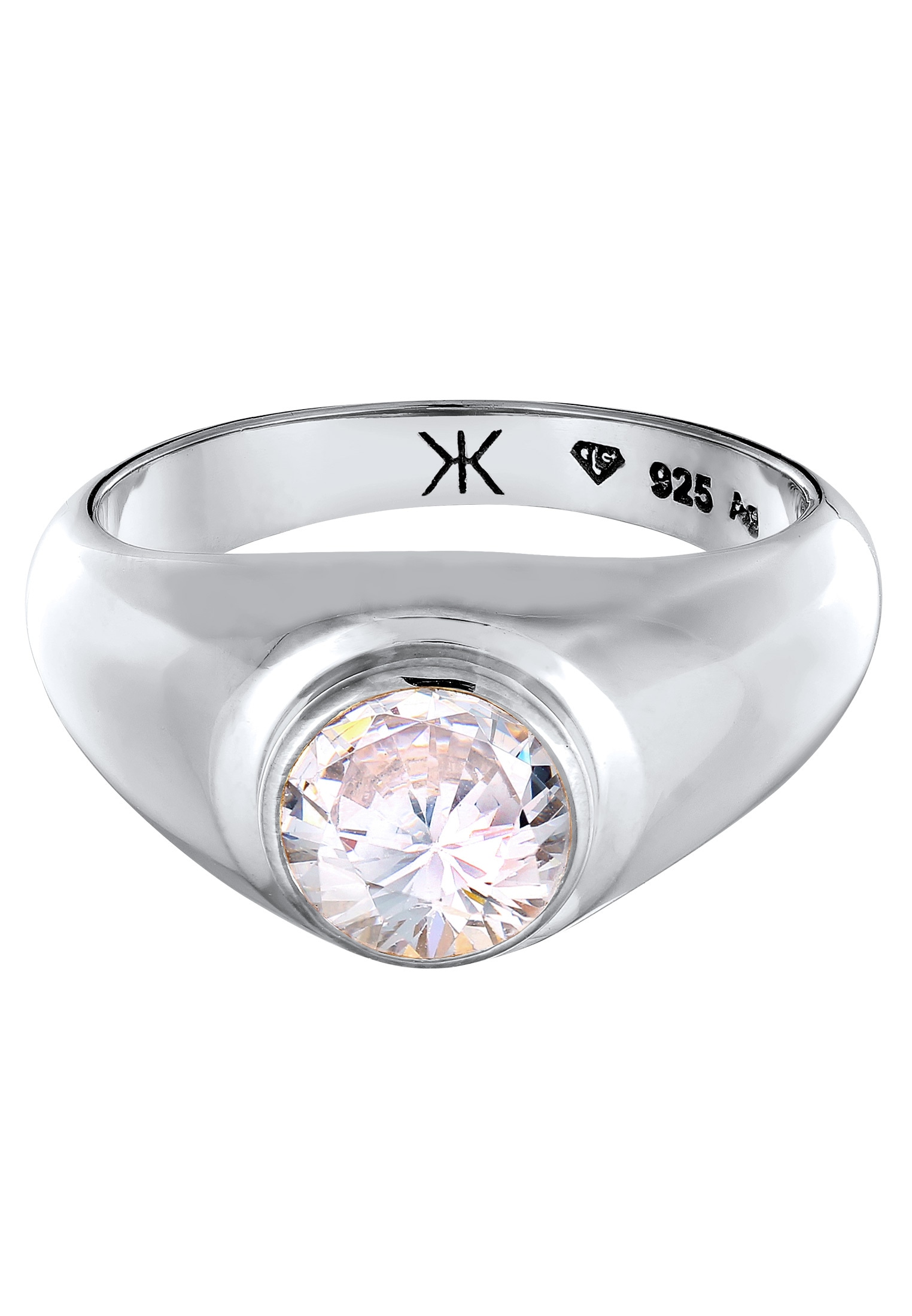 Kuzzoi Partnerring »Ring Zirkonia Weiß 925 Sterling Silber«