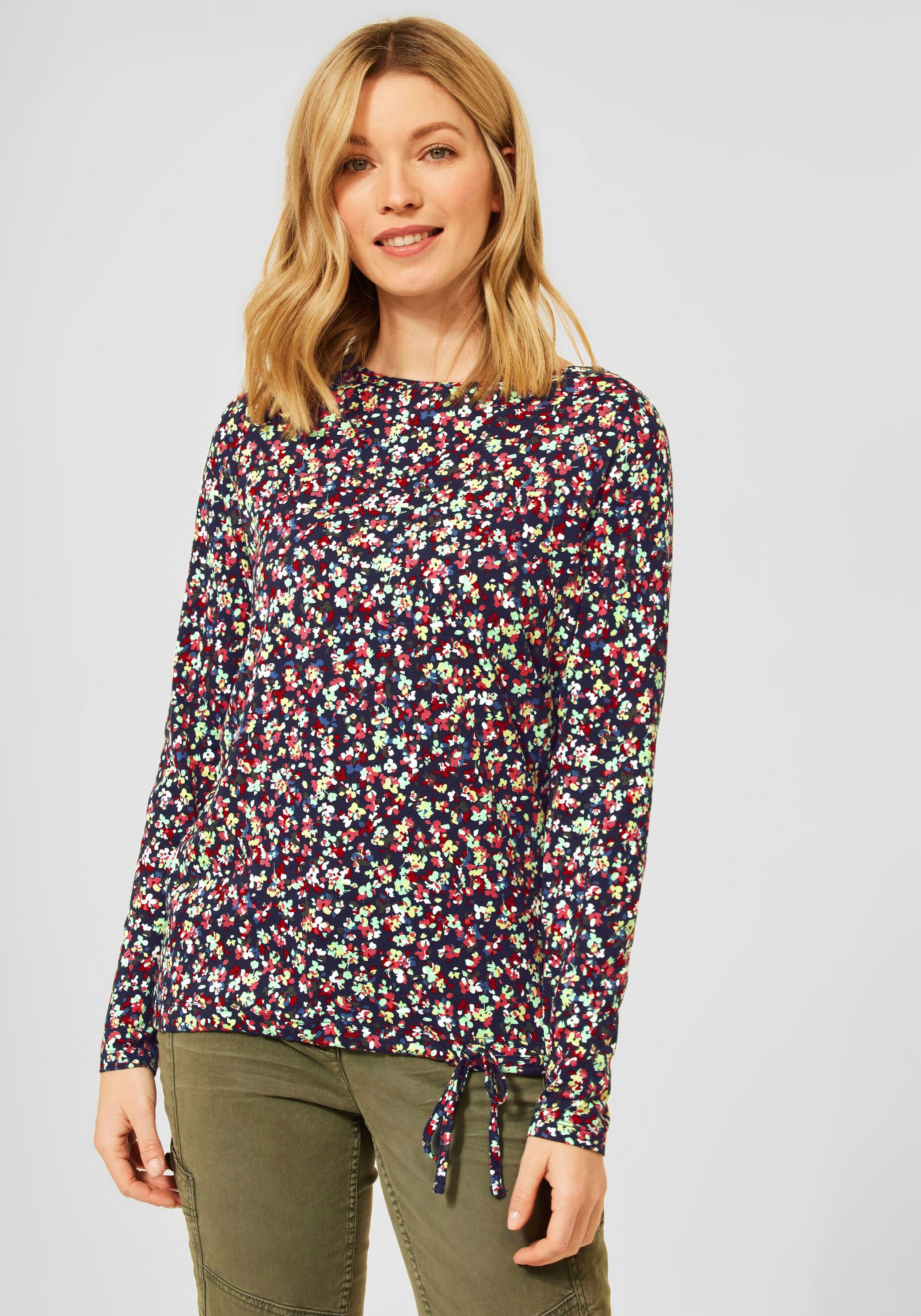 Cecil Langarmshirt, mit formgebendem Tunnelzugsaum