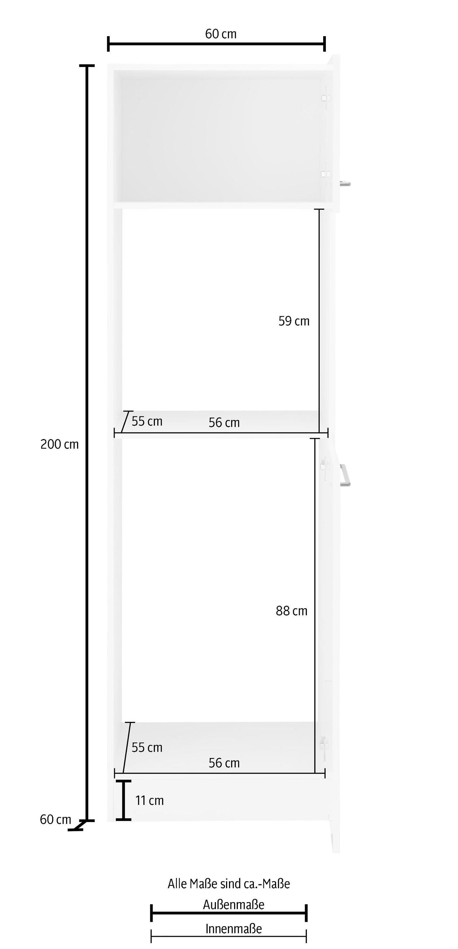 HELD MÖBEL Backofen/Kühlumbauschrank »Tulsa«, 60 breit, 200 Nischenmaß bestellen 88 cm OTTO mit cm bei cm hoch