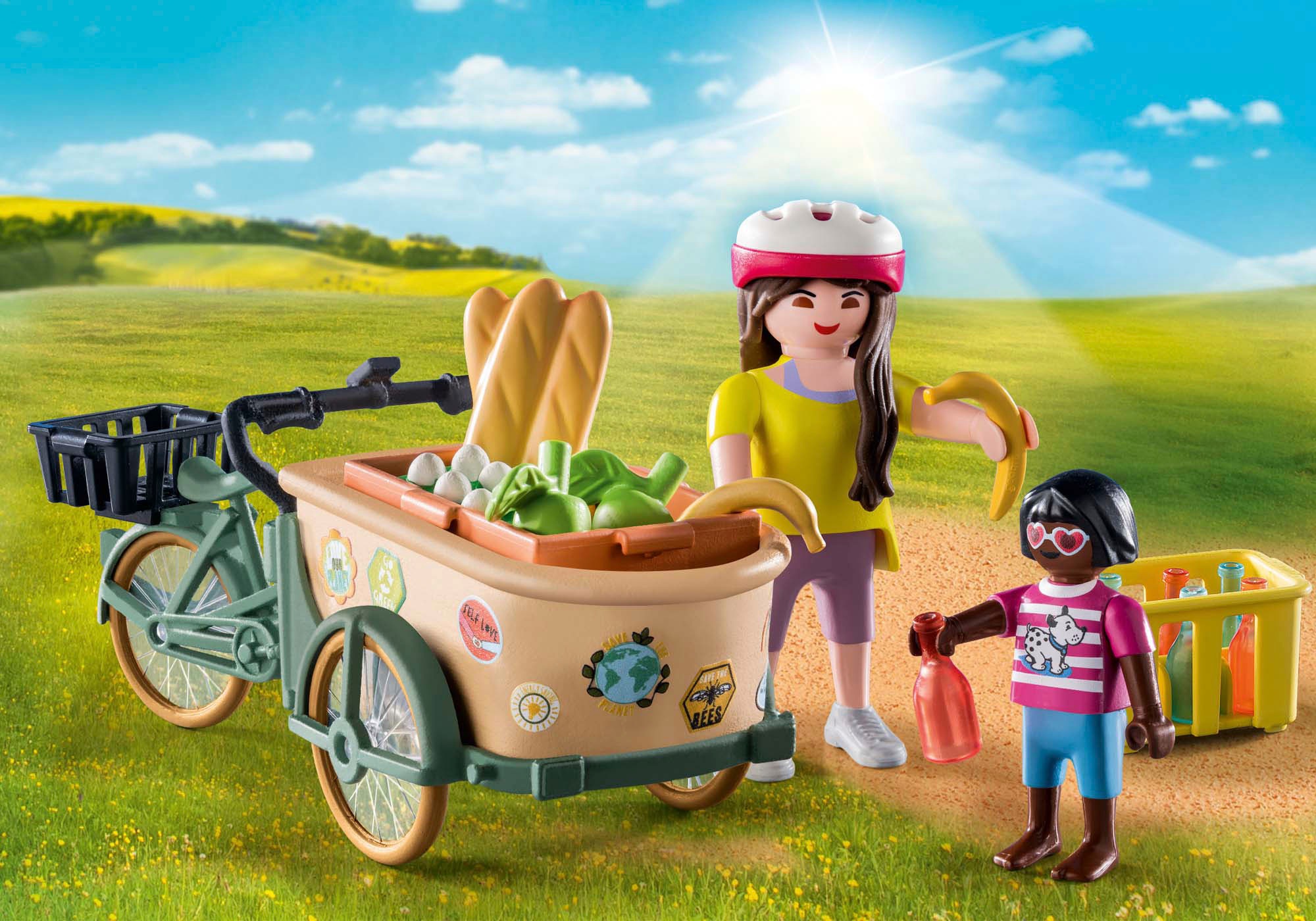 Playmobil® Konstruktions-Spielset »Lastenfahrrad (71306), Country«, (28 St.), teilweise aus recyceltem Material; Made in Europe