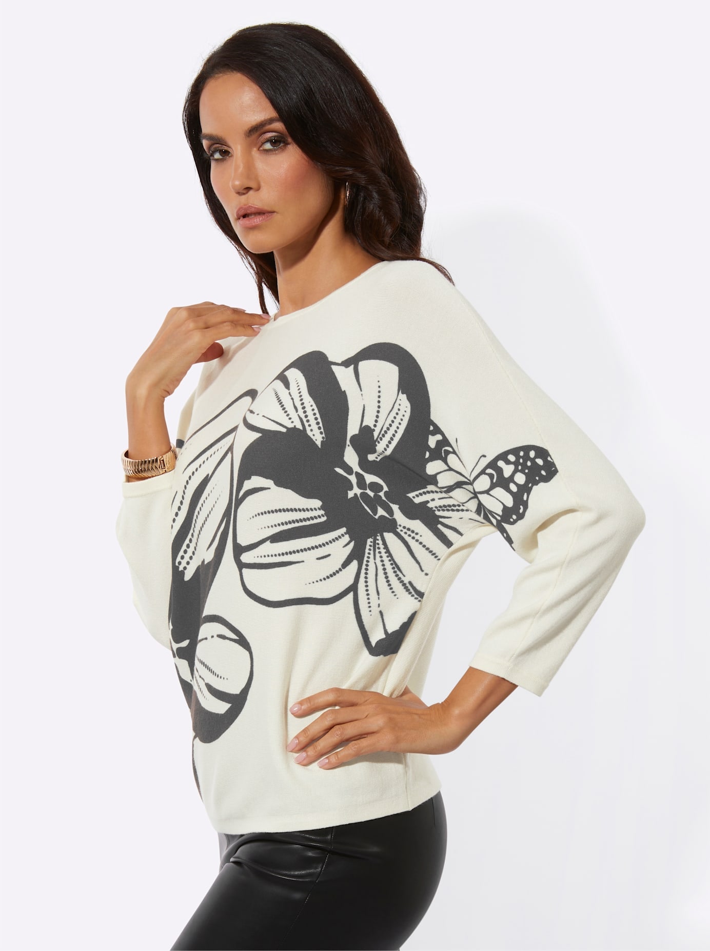 creation L 3/4 Arm-Pullover »Lyocell-Viskose-Pullover«