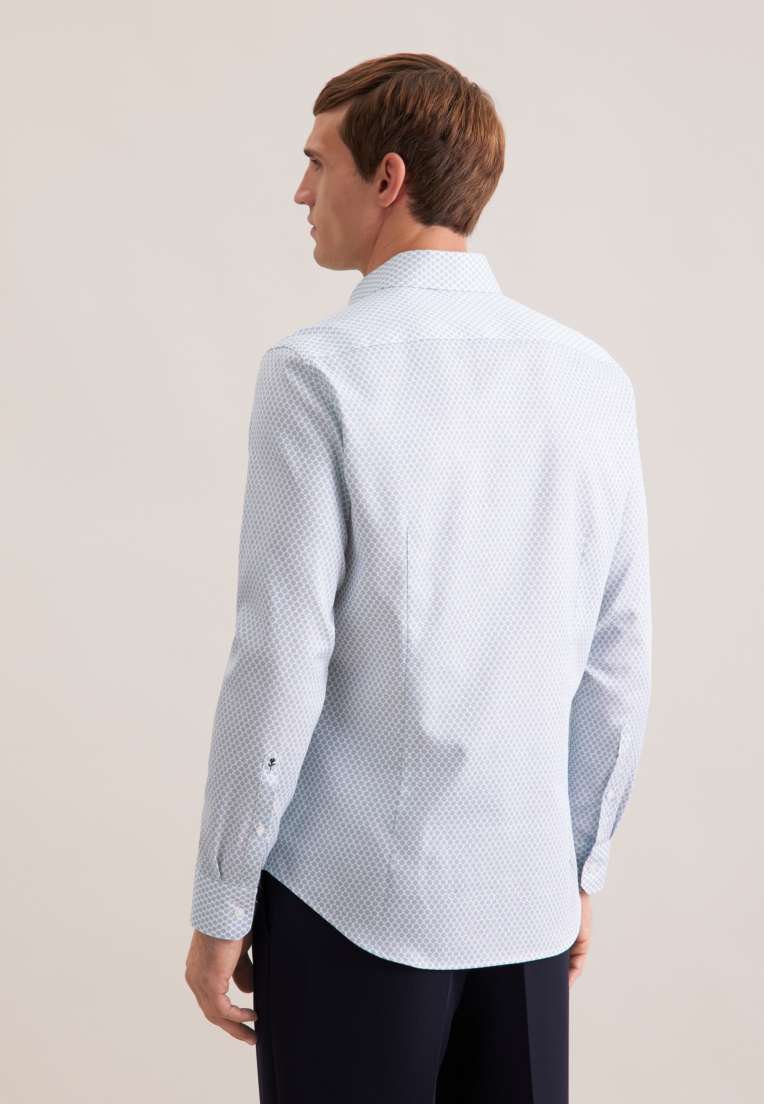 seidensticker Businesshemd »Schwarze Rose« Slim 1/1 Kentkragen Druck