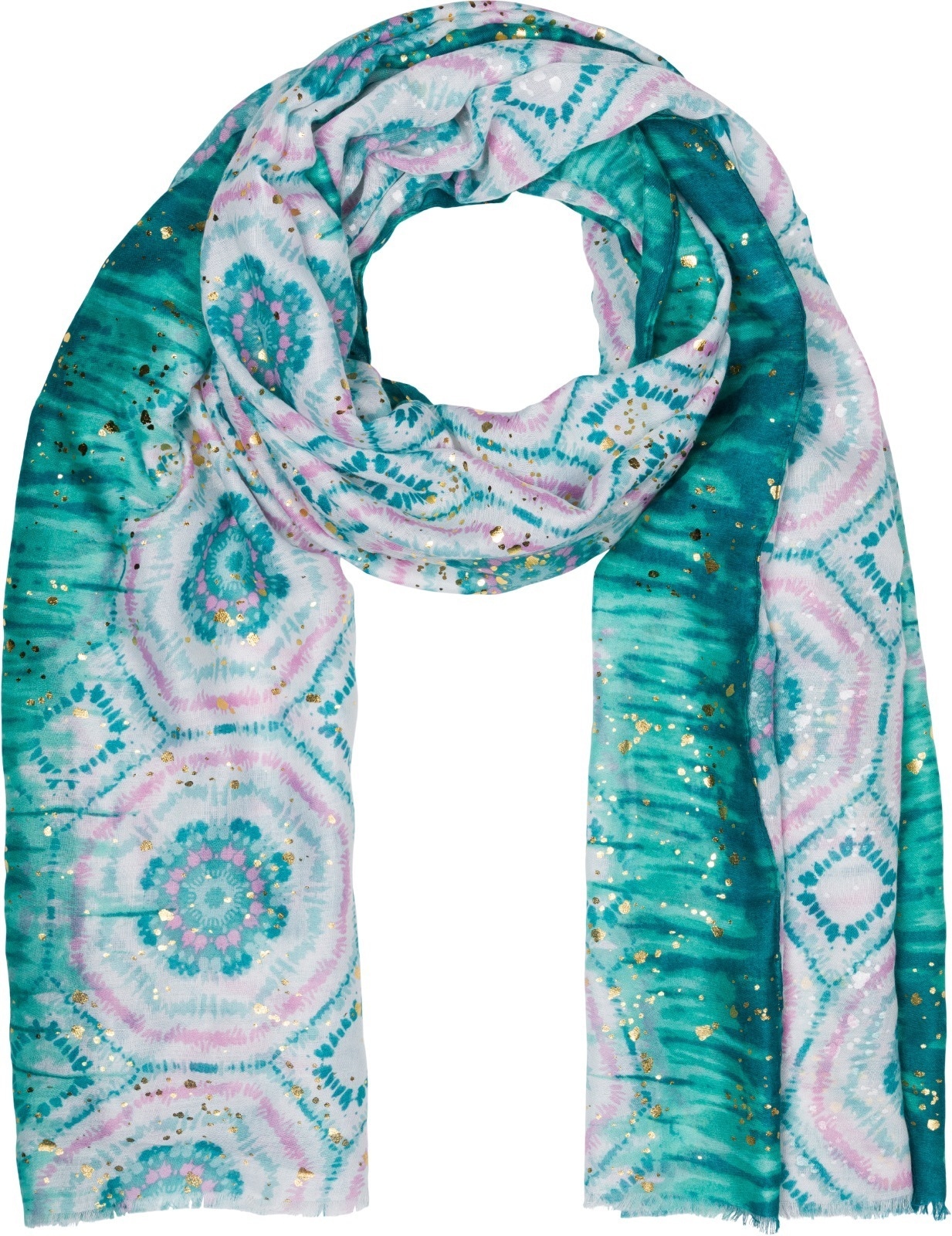 styleBREAKER Schal »Schal mit Batik Muster Metallic« 1 Stk.