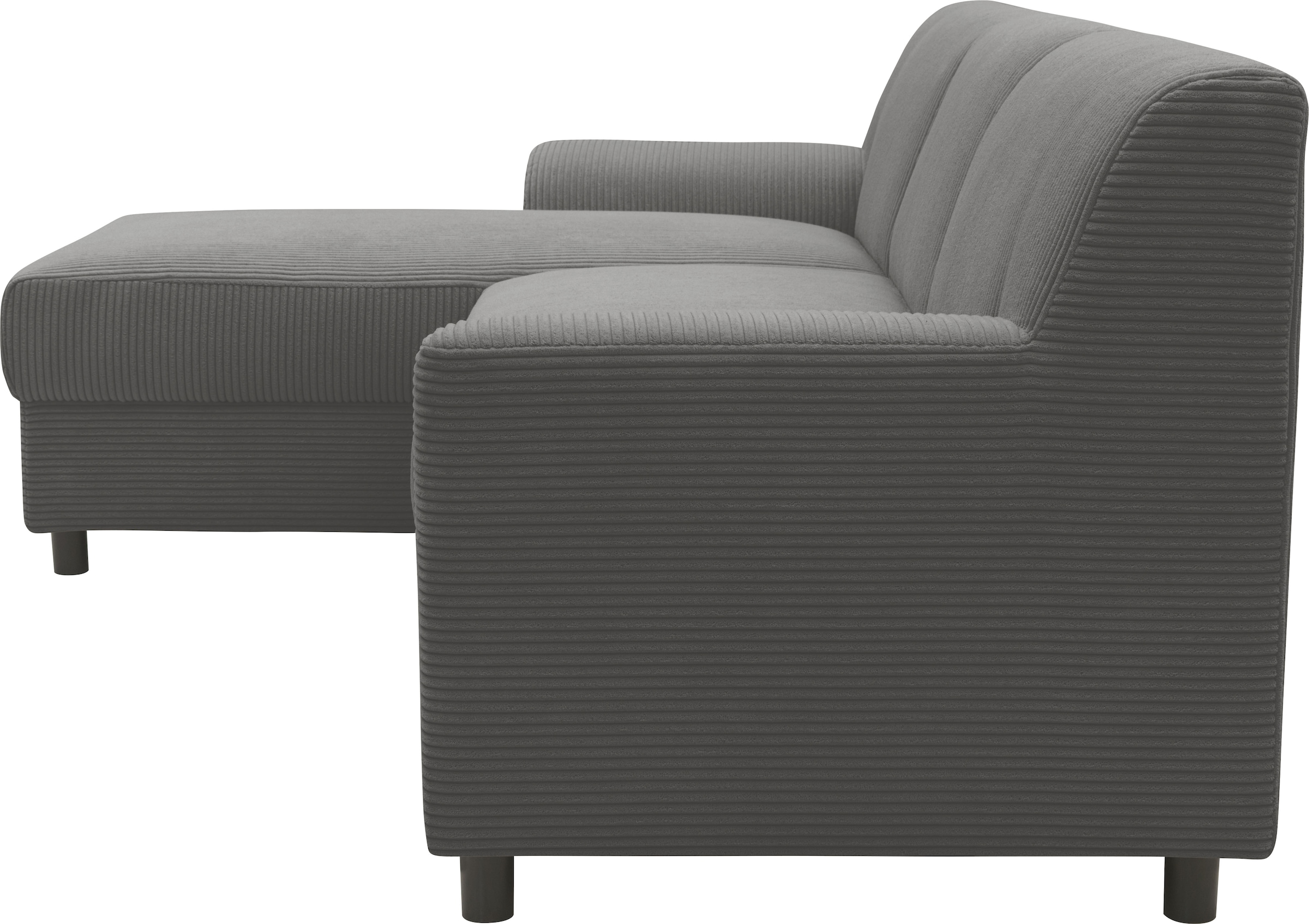 INOSIGN Ecksofa »Turah 2, L-Form, in Cord u. wasserabweisender Microfaser, Federkern«, B/T/H: 241/146/79 cm, incl. Zierkissen, wahlweise mit Bettfunktion