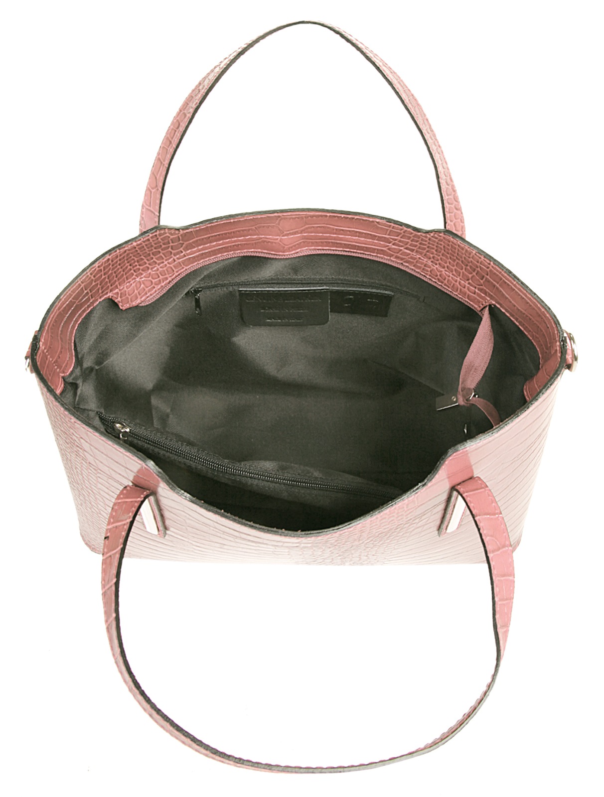 Cluty Henkeltasche, echt Leder, Made in Italy