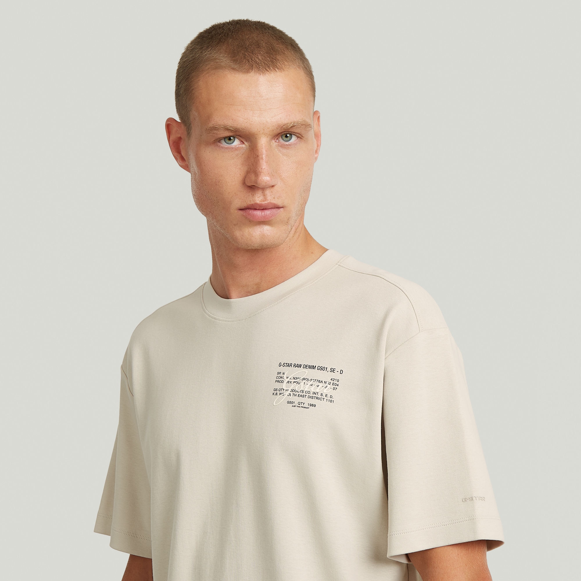 G-STAR T-Shirt »Script« mit kleinem Print auf der Brust, Regular Fit