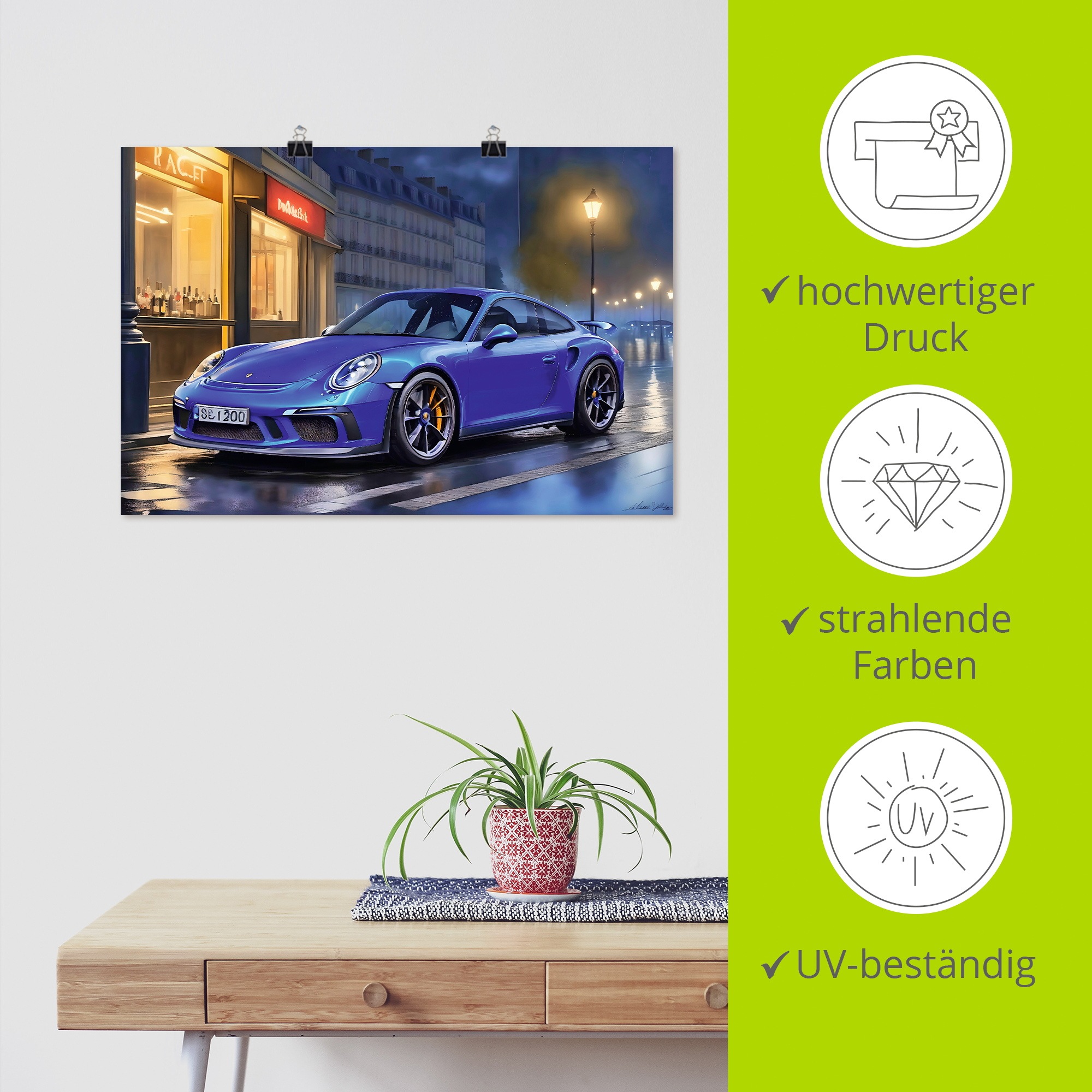 Artland Wandbild »Porsch urban« 1 Stk. tlg. als Alubild, Leinwandbild, Poster, Wandaufkleber in verschied. Größen