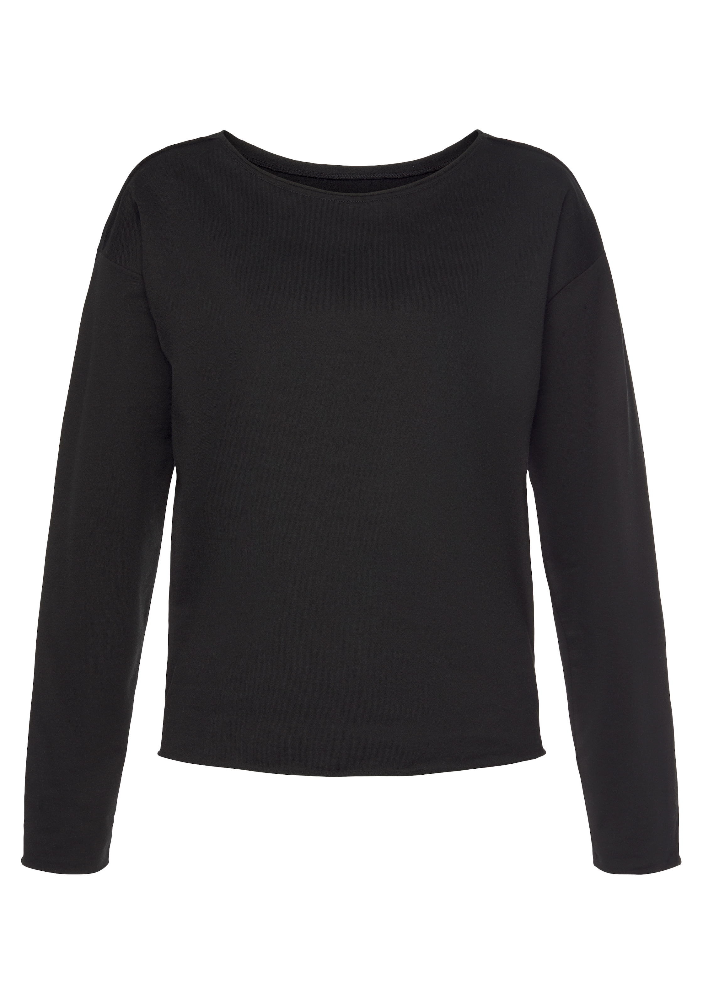 LASCANA Sweatshirt, Langarmshirt in locker sitzendem Schnitt, Loungewear