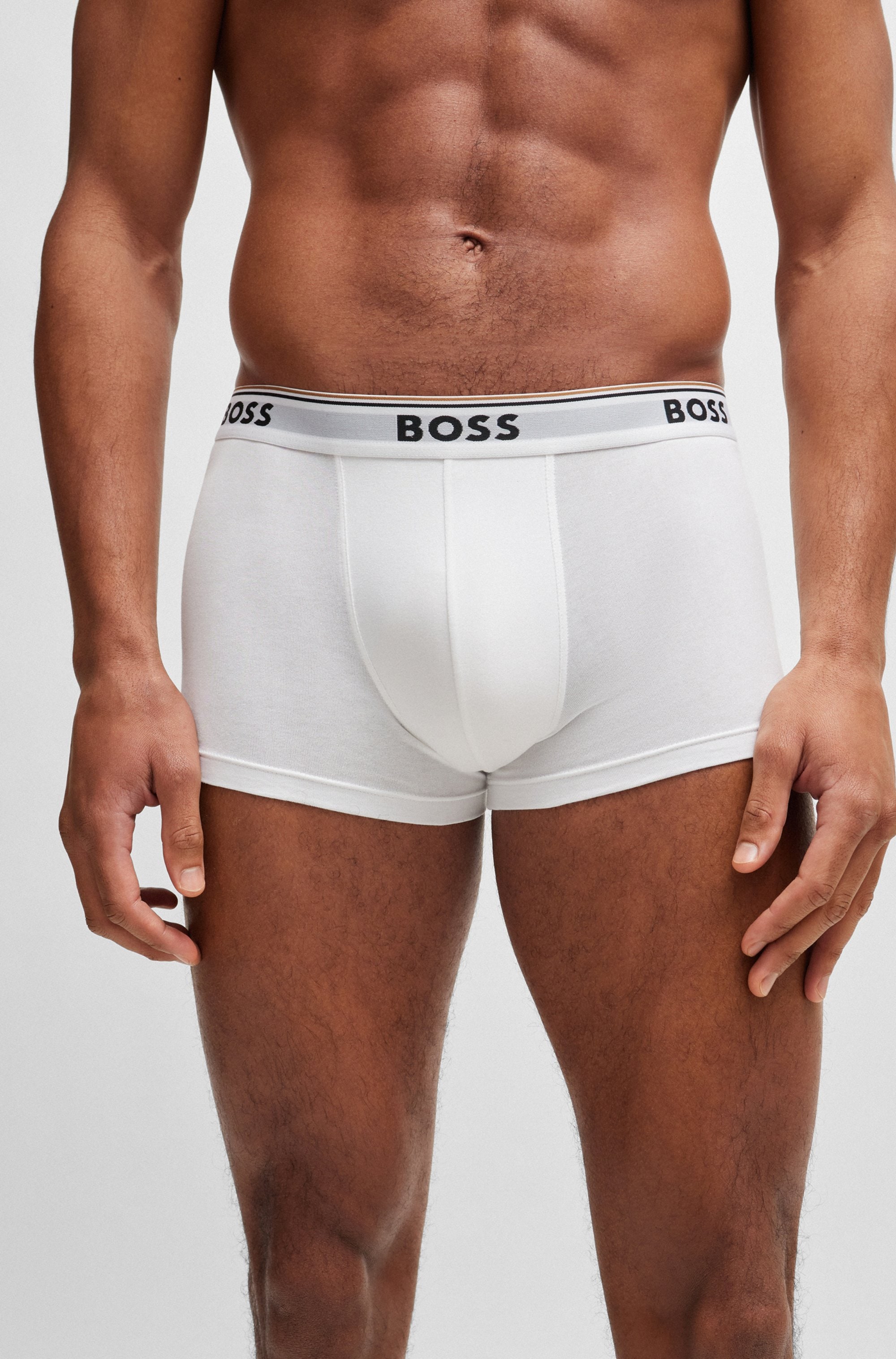 BOSS Boxer »TRUNK 3 PACK«, (3 St.), BOSS Schriftzug auf dem Bund