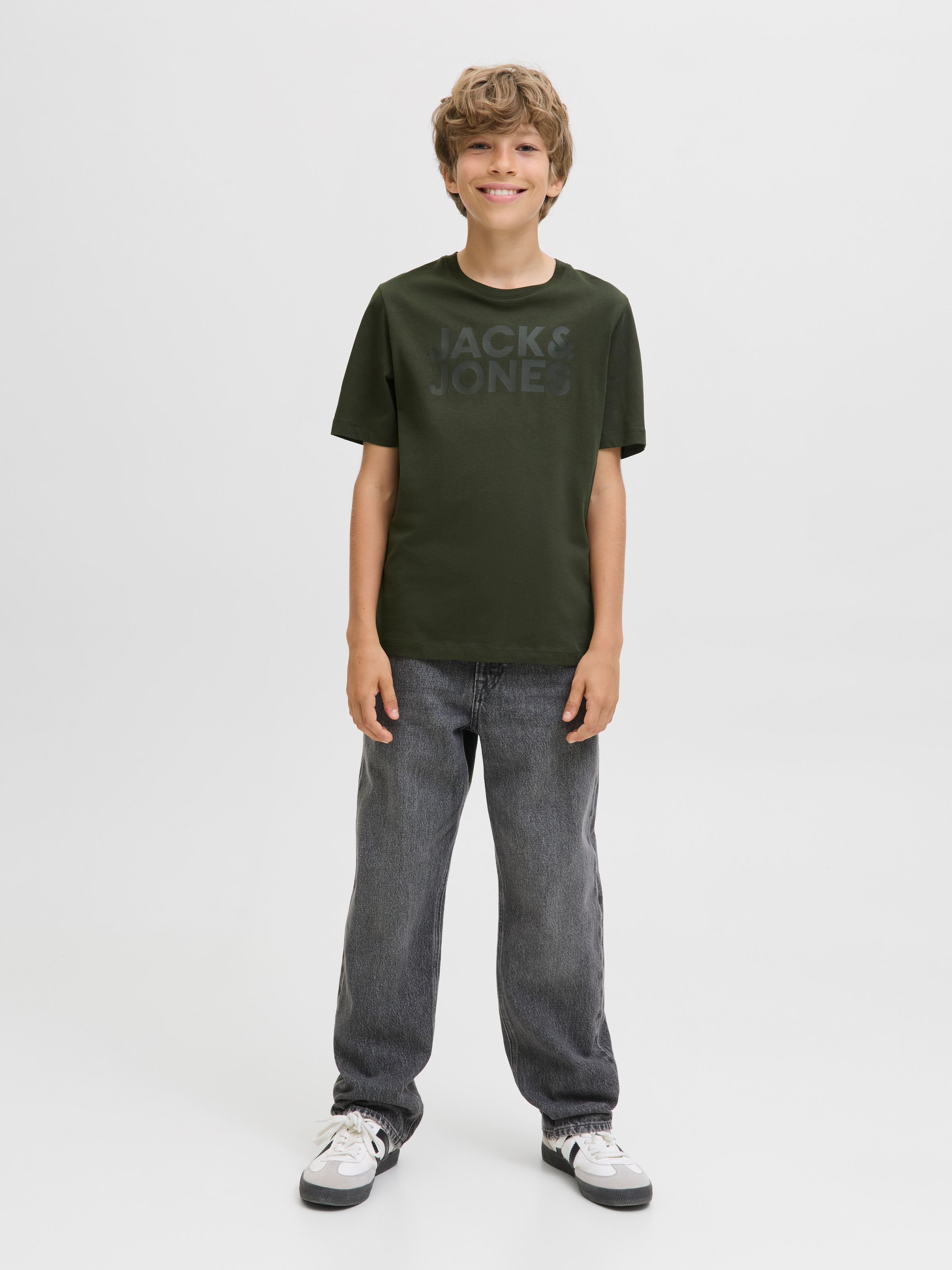 Jack & Jones Junior Rundhalsshirt »JJECORP stylisch, atmungsaktiv, pflegeleicht«, bedruckt, casual, regular fit, Jersey, Rundhals