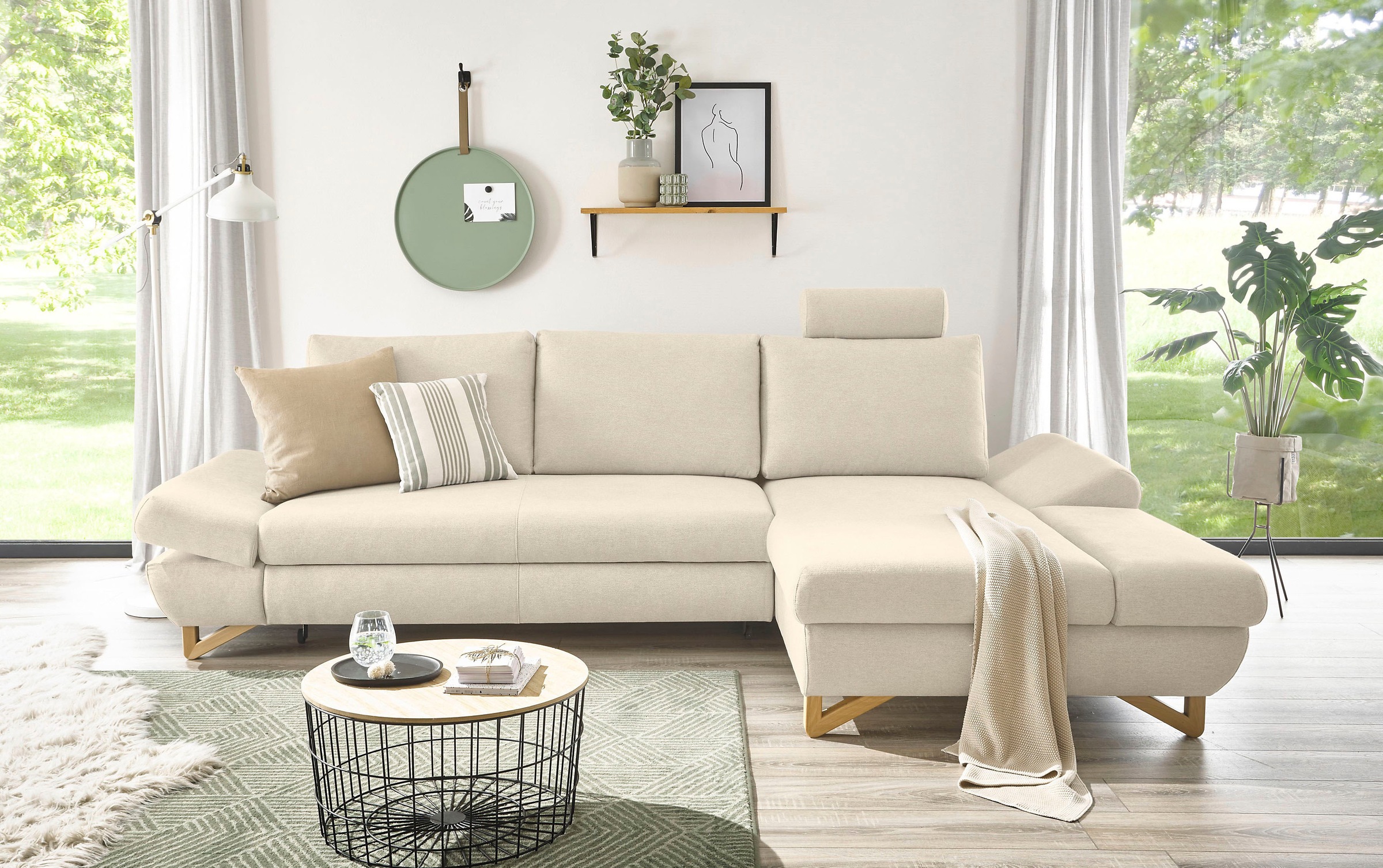 INOSIGN Ecksofa »City/Giron, L-Form,«, verstellbare Armlehnen mit Rasterfunktion