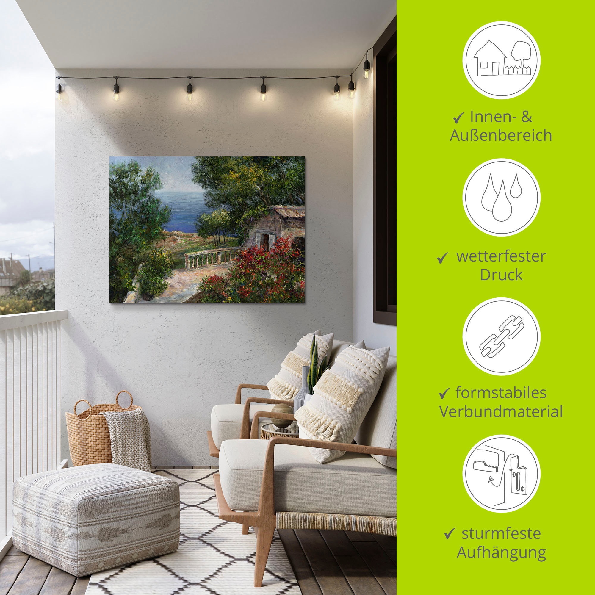 Artland Wandbild »Toskana I«, Europa, (1 St.), als Alubild, Outdoorbild, Leinwandbild, Poster in verschied. Größen