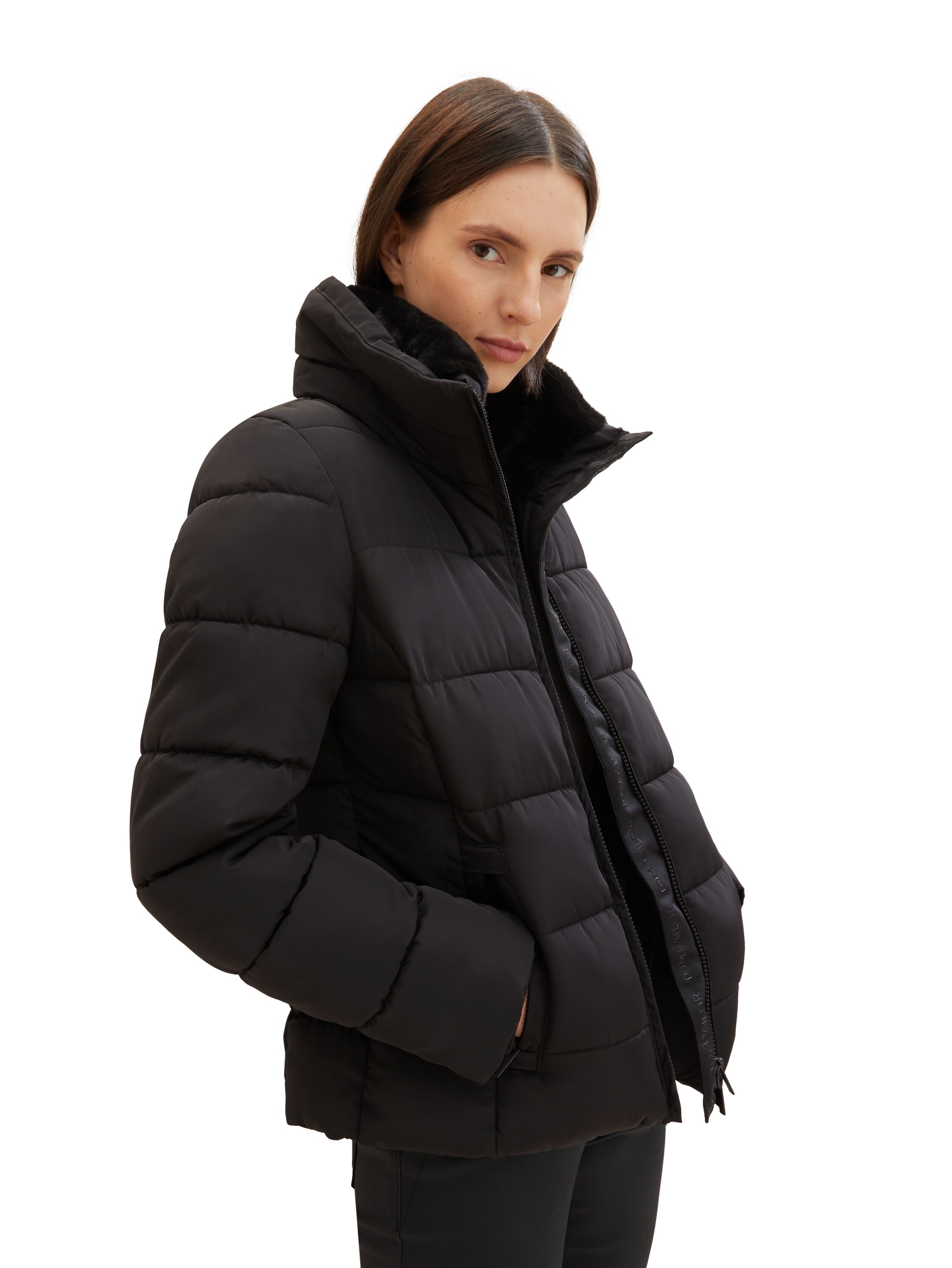 TOM TAILOR Steppjacke, mit Kunstfellbesatz