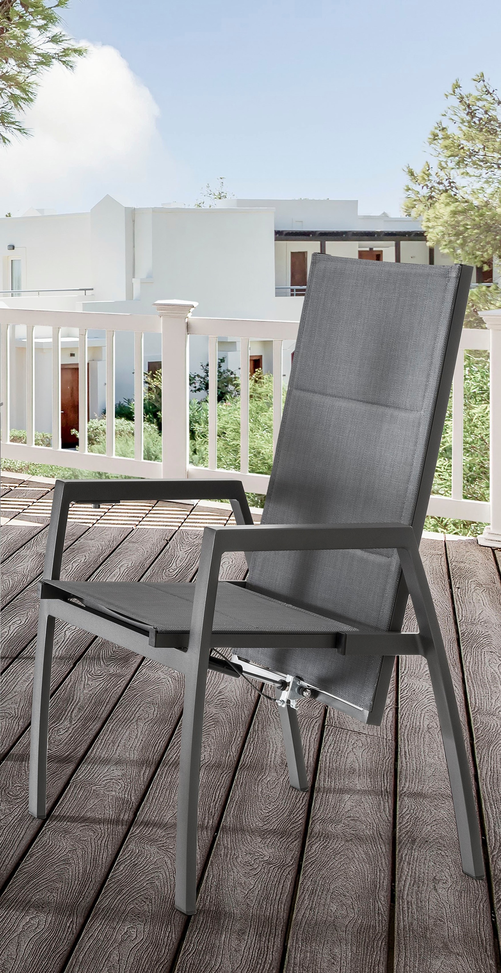 Destiny Garten-Essgruppe »COSTA CREMONA« 5 Stk. tlg. 4 Hochlehner Textilene, 1 Tisch 160x90x74 cm