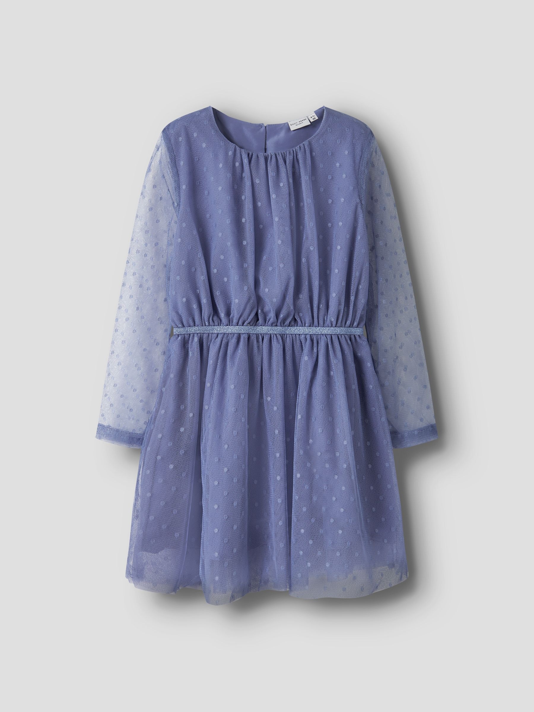 Name It Mädchen Minikleid »NKFVABOS LS DRESS NOOS« in blau, Größe 122