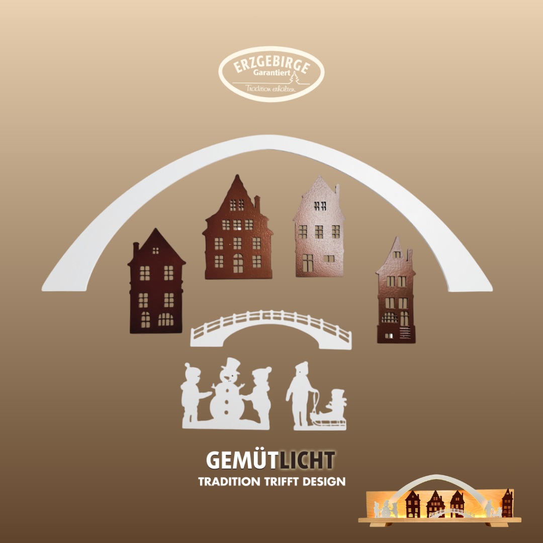 Weigla Dekofigur »Figurenset "Altstadt" für WEIGLA Dekosockel, aus Holz« Erzgebirge garantiert, Deko für Weihnachten und das ganze Jahr