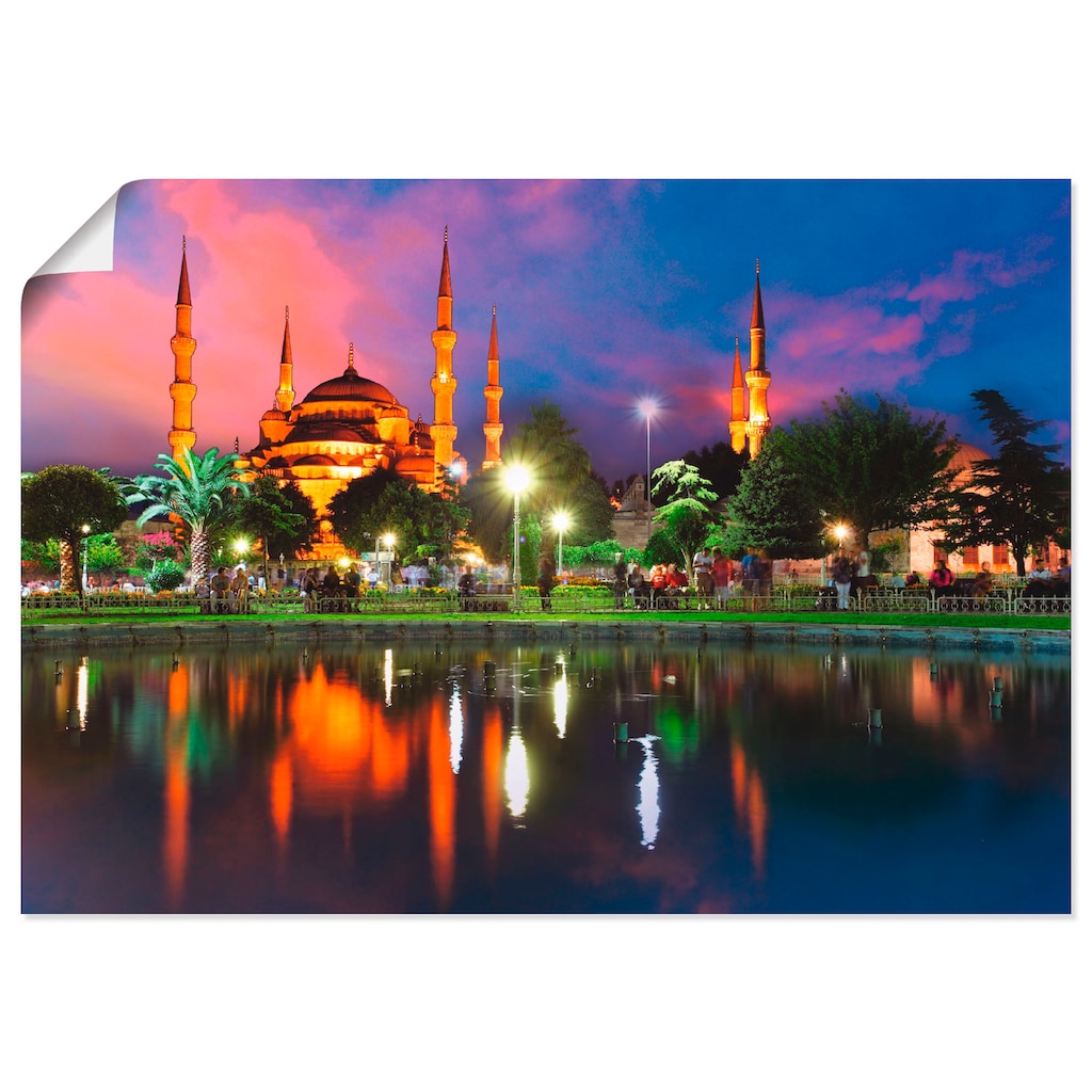 Artland Wandbild »Blaue Moschee in Istanbul - Türkei«, Gebäude, (1 St.)