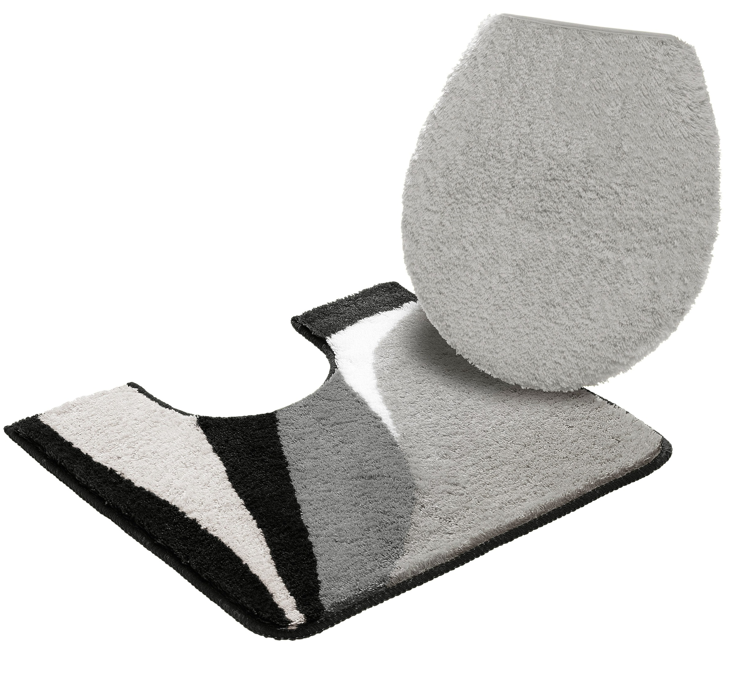 my home Badematte »Magnus, Badvorleger, Badezimmer Teppich«, rutschhemmend beschichtet, strapazierfähig-schnell trocknend, mehrfarbig, Badteppich, Badematten auch als 2 teiliges Set & rund