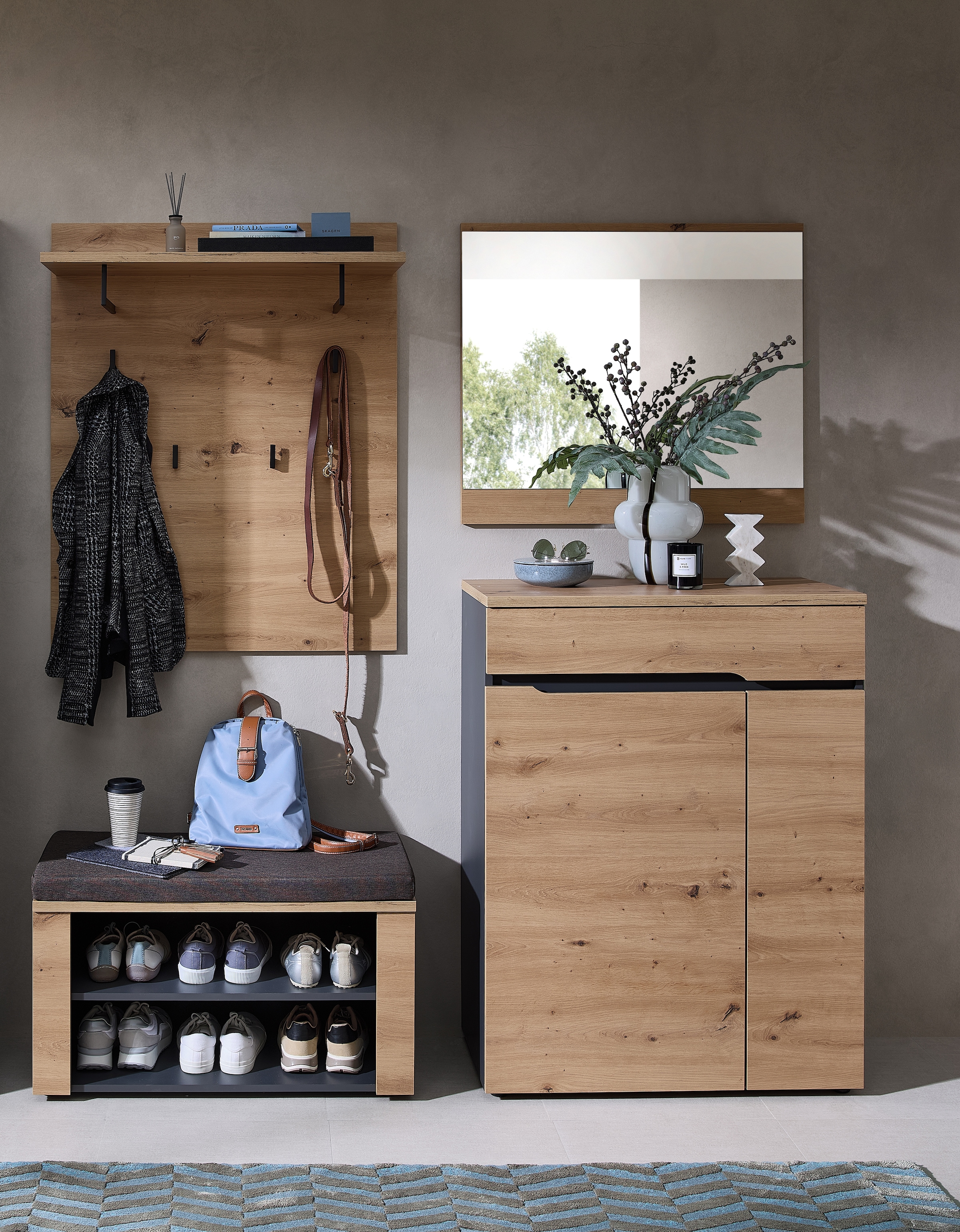 OTTO home Garderoben-Set »Fargo Garderobenset, 175/192/38 (B/H/T cm)« 4 Stk. tlg.