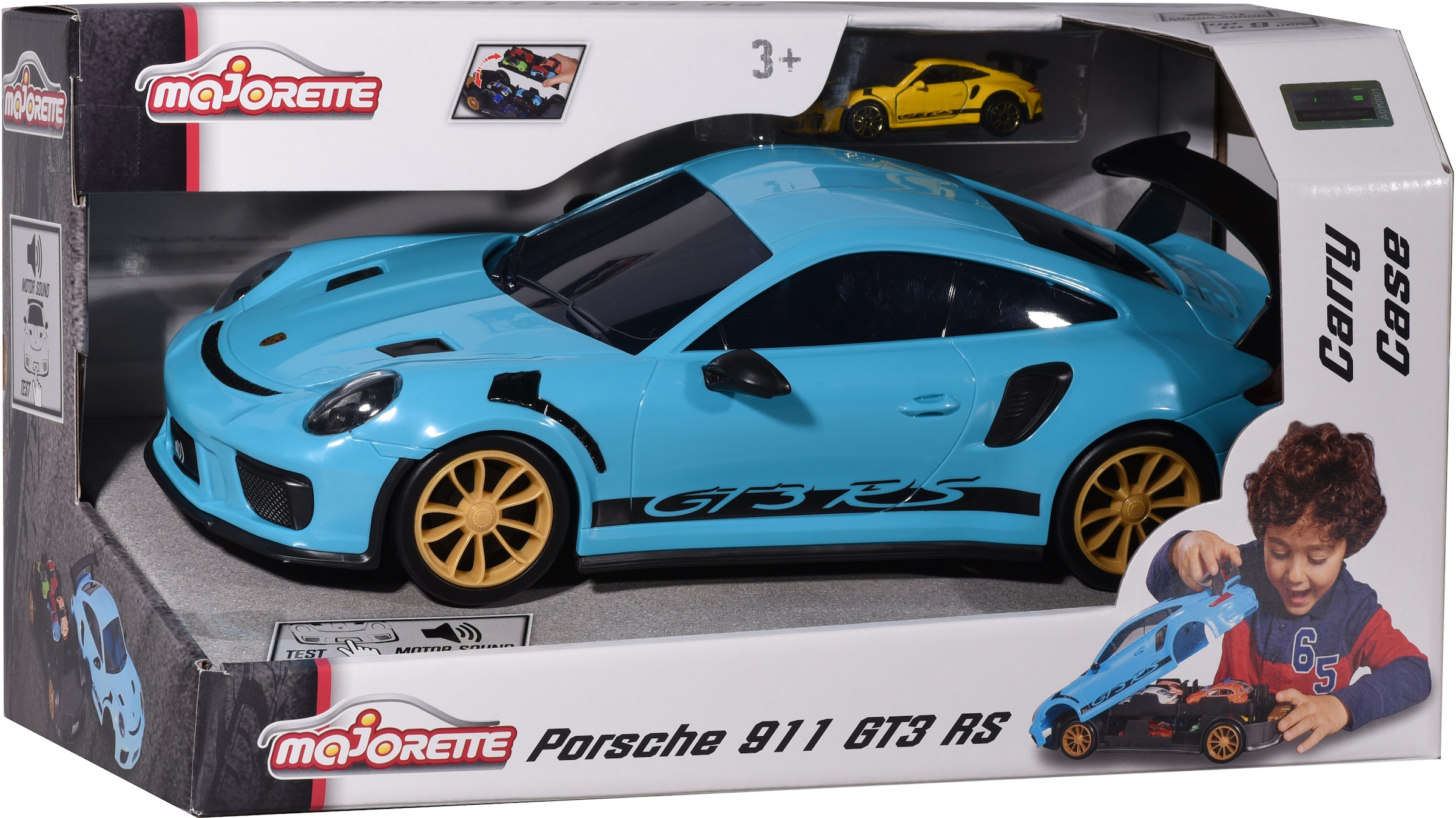 majORETTE Spielzeug-Auto »Porsche 911 GT3 RS - Carry Case«, inkl. Mini-Auto