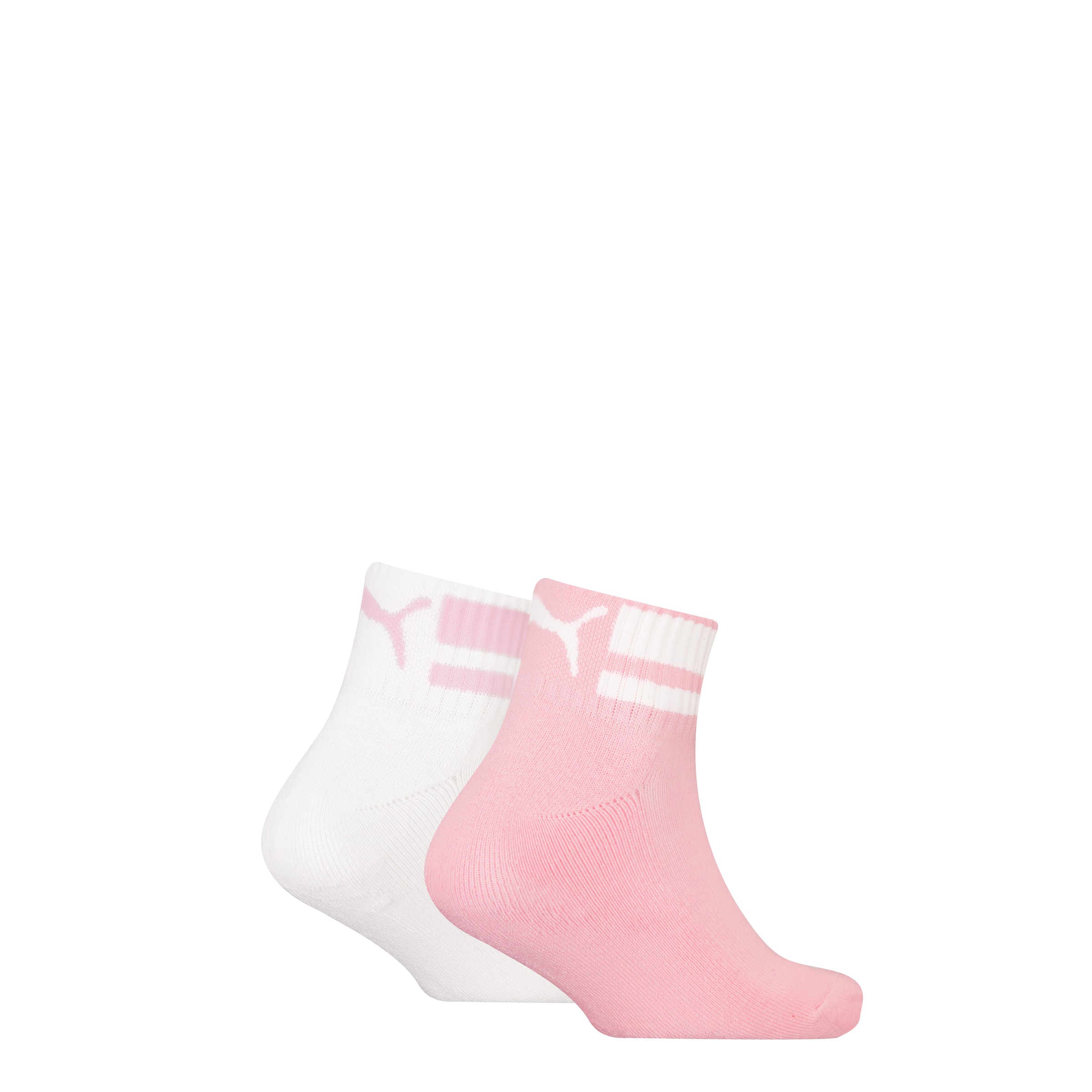PUMA Kurzsocken »PUMA KIDS CLYDE CUSHIONED QUARTER 2P« 2 Paar,  mit gestreiften Bündchen