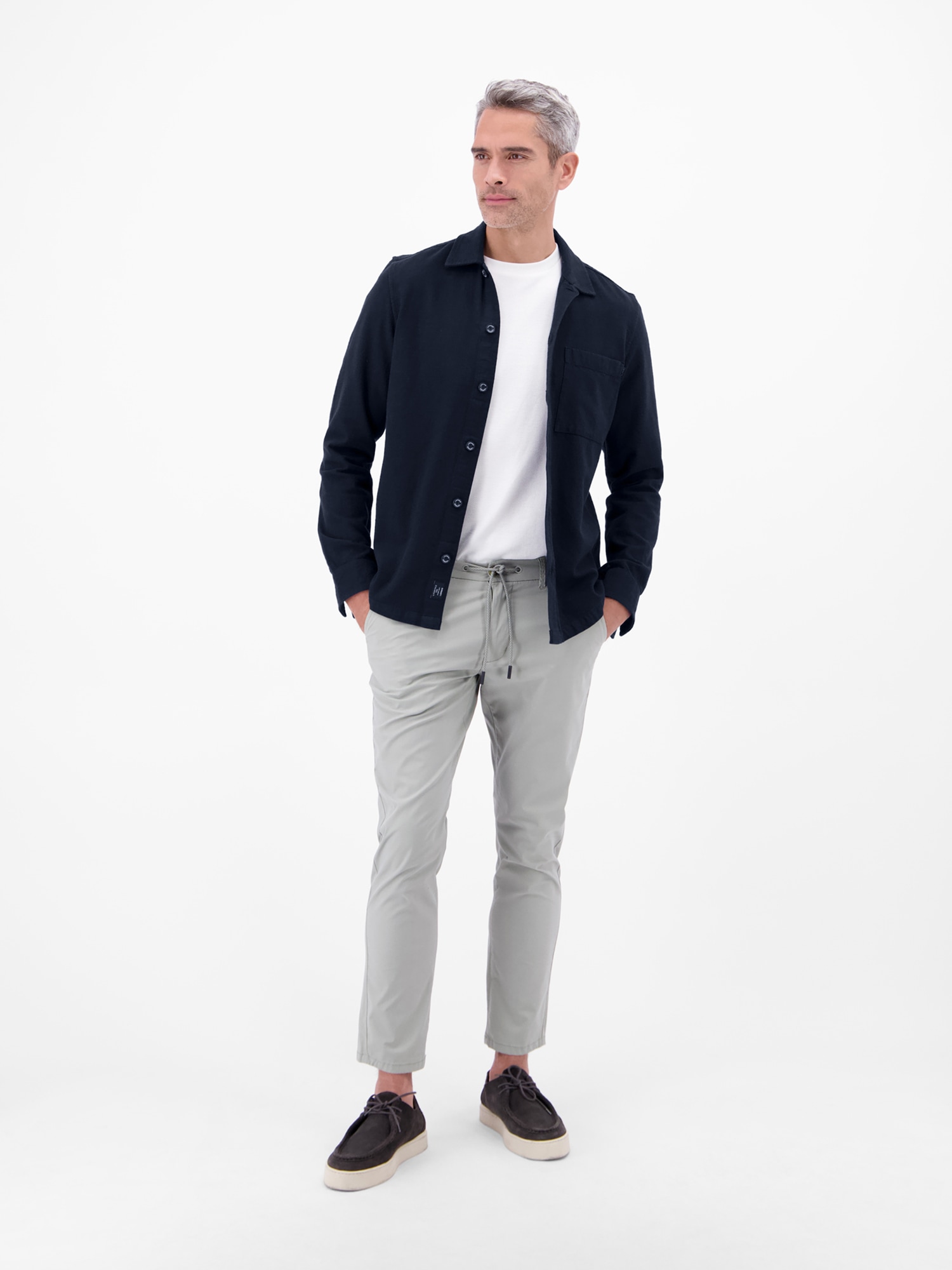 LERROS Langarmhemd »Overshirt aus 100 % Baumwolle, unifarben«