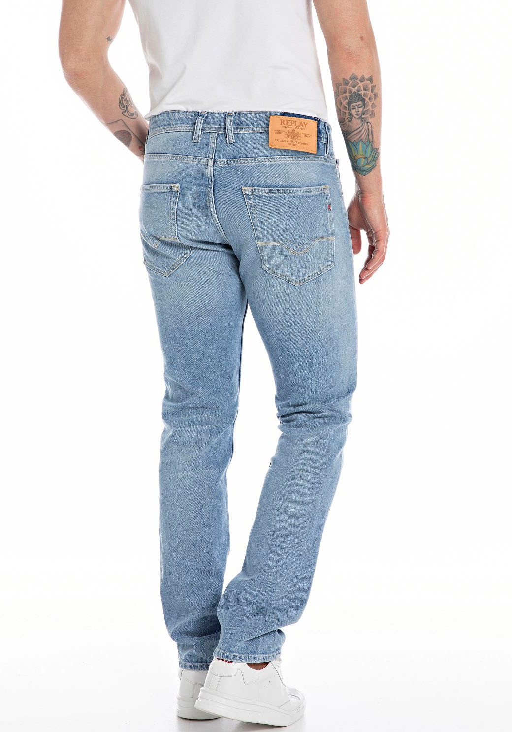 Replay Straight-Jeans »GROVER«, in vielen verschiedenen Waschungen, mit Stretch