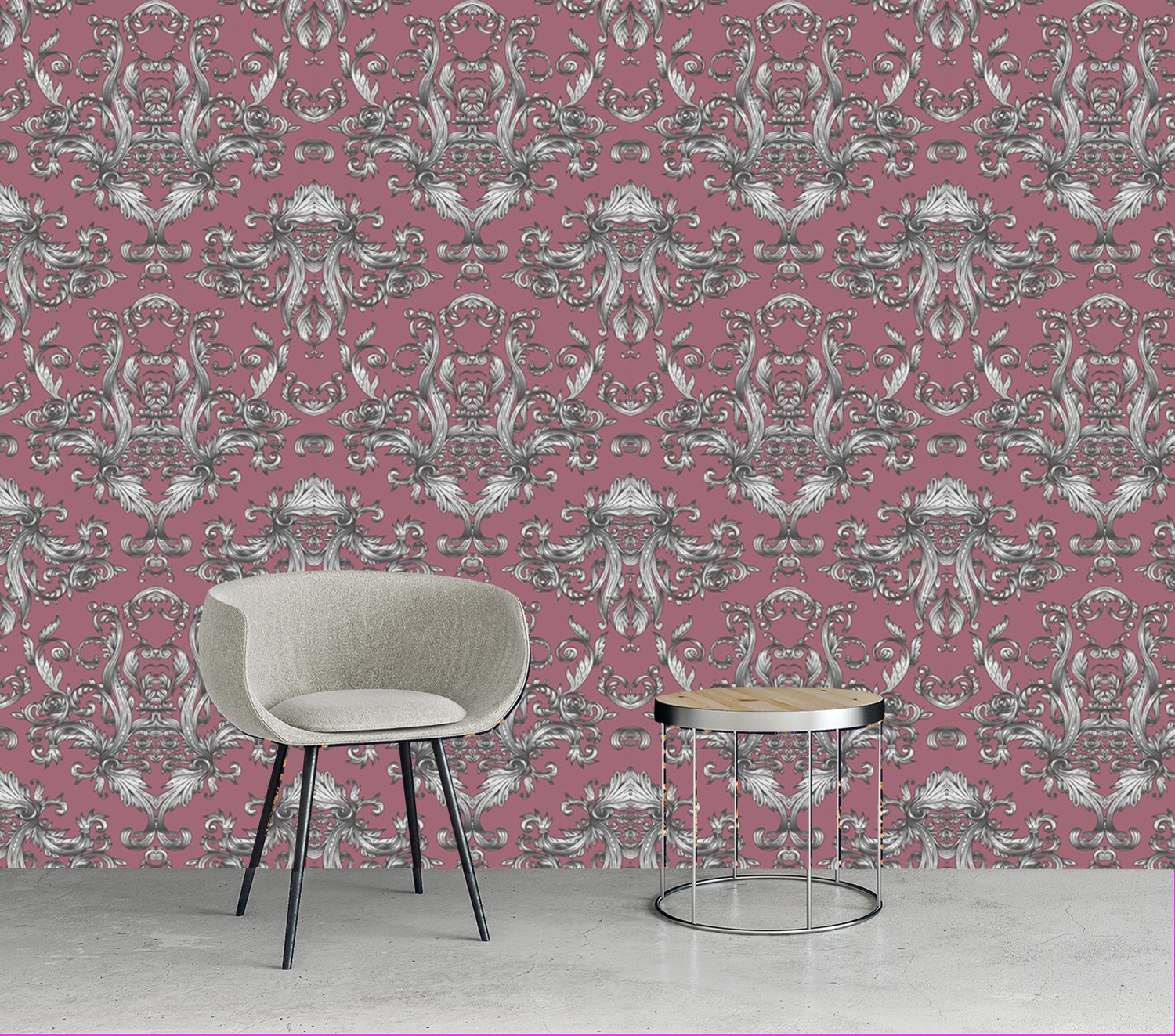 queence Vinyltapete »Daniella« Barock | Kunst | bedruckt glatt 90x250cm, selbstklebend, kinderleichte Anbringung, , Sticker