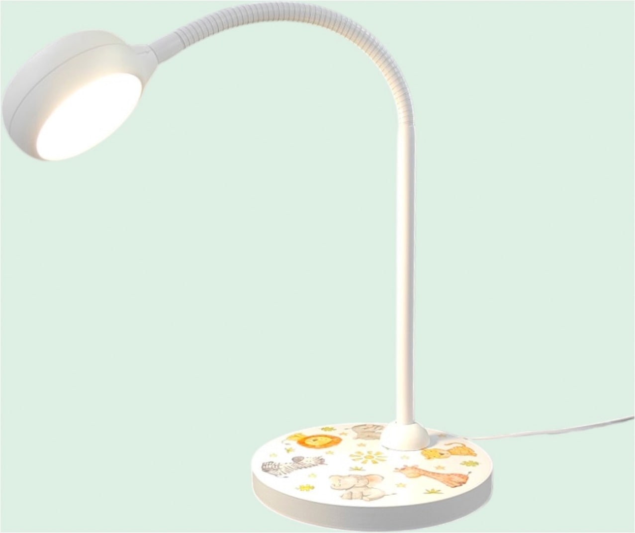niermann Schreibtischlampe »Kinderlampe mit Motiv "Little Safari", Kinderzimmer« GX53 1 Stk. flexibel verstellbarer Leuchtenarm, Made in Germany