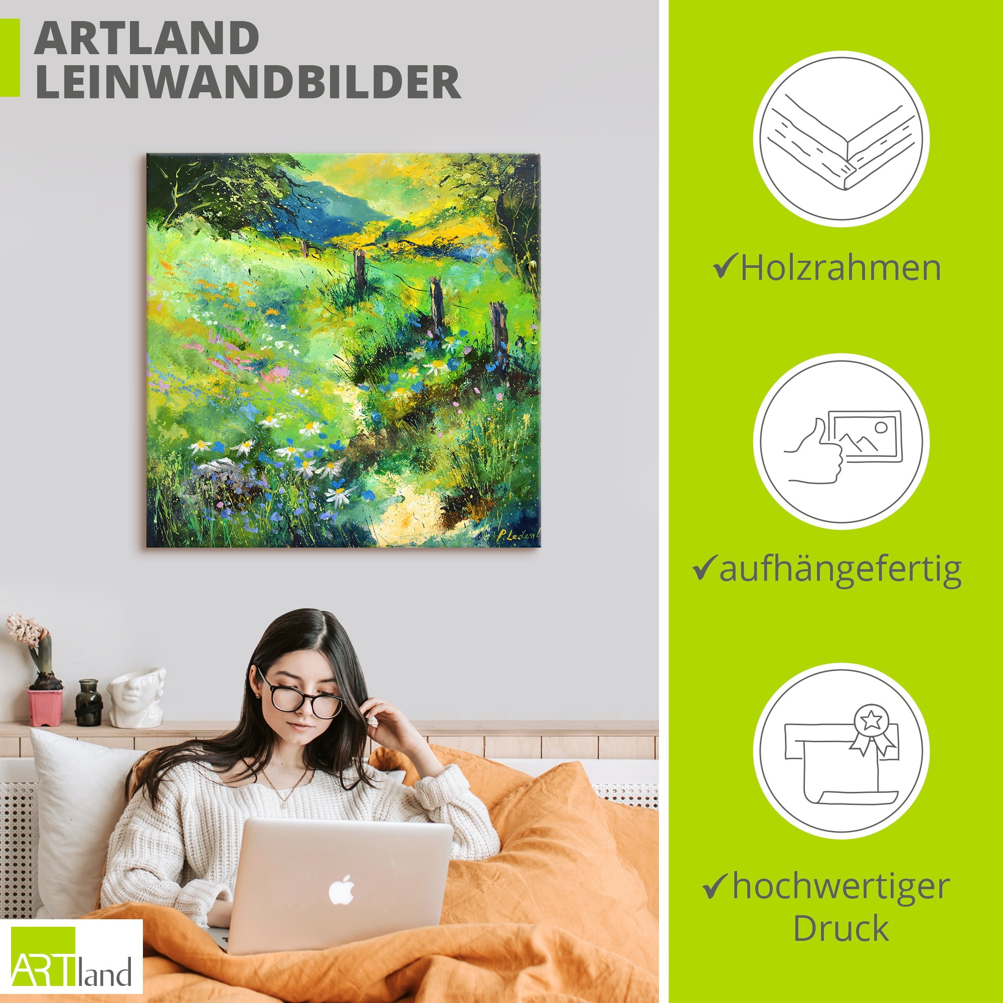 Artland »Green field« Wiesen & Baumbilder 1 Stk. tlg. als Alubild, Leinwandbild, Poster, Wandaufkleber in verschied. Größen