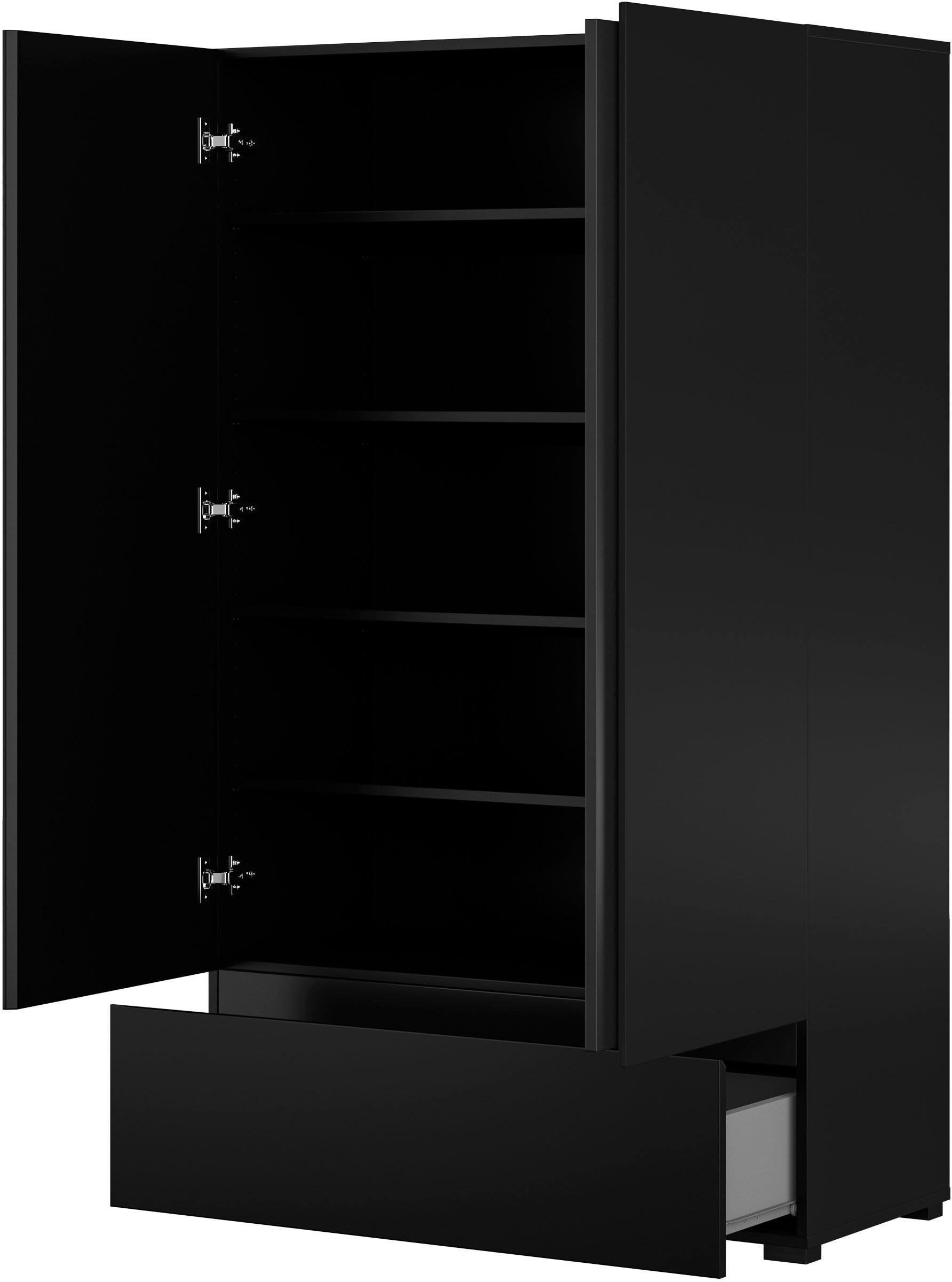 OTTO home Mehrzweckschrank »Cross,Breite 89 cm, Highboard, Universalschrank, Garderobe« Waescheschrank mit viel Stauraum, Einlegeböden verstellbar