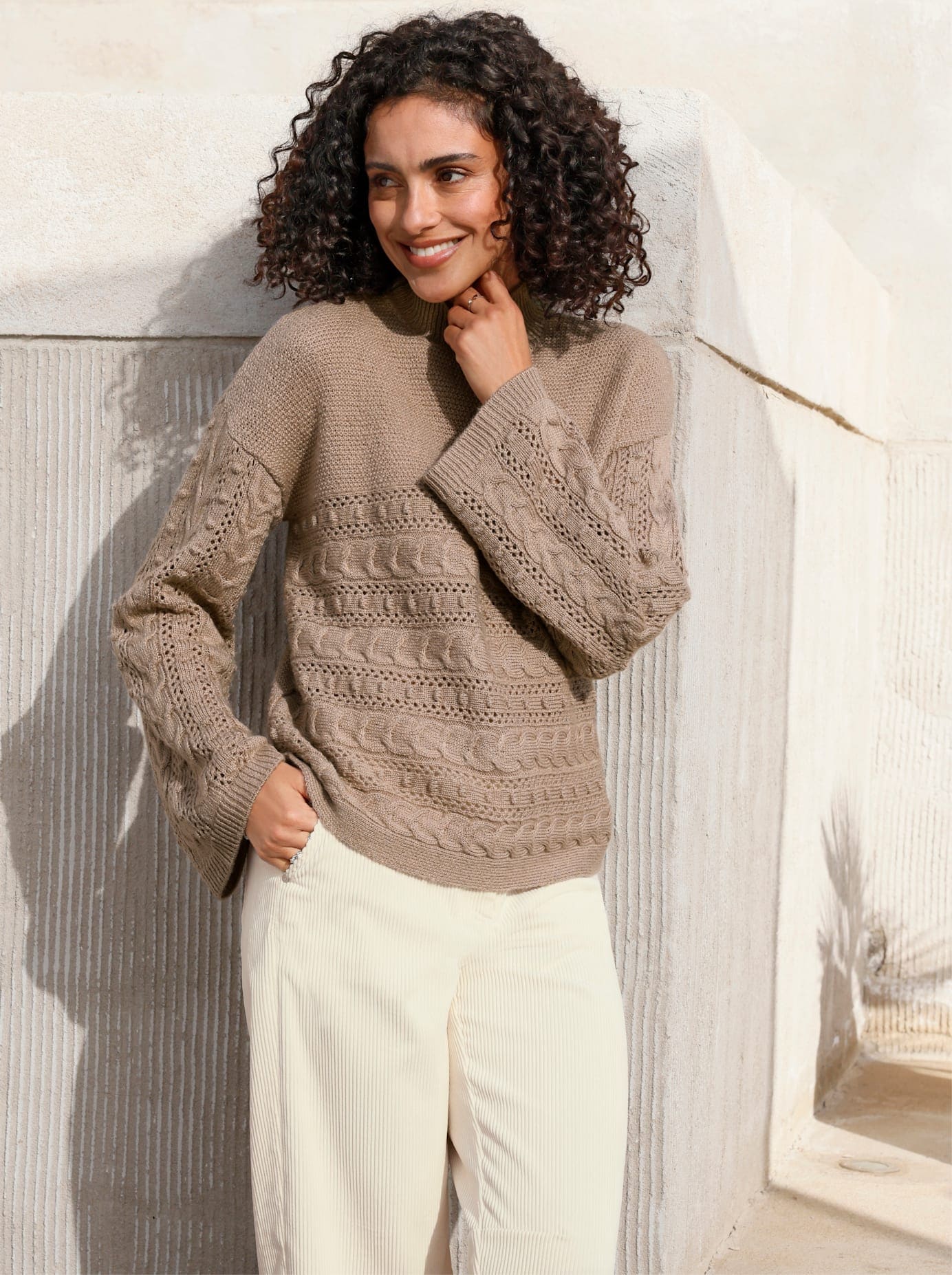 Inspirationen Stehkragenpullover »Pullover«