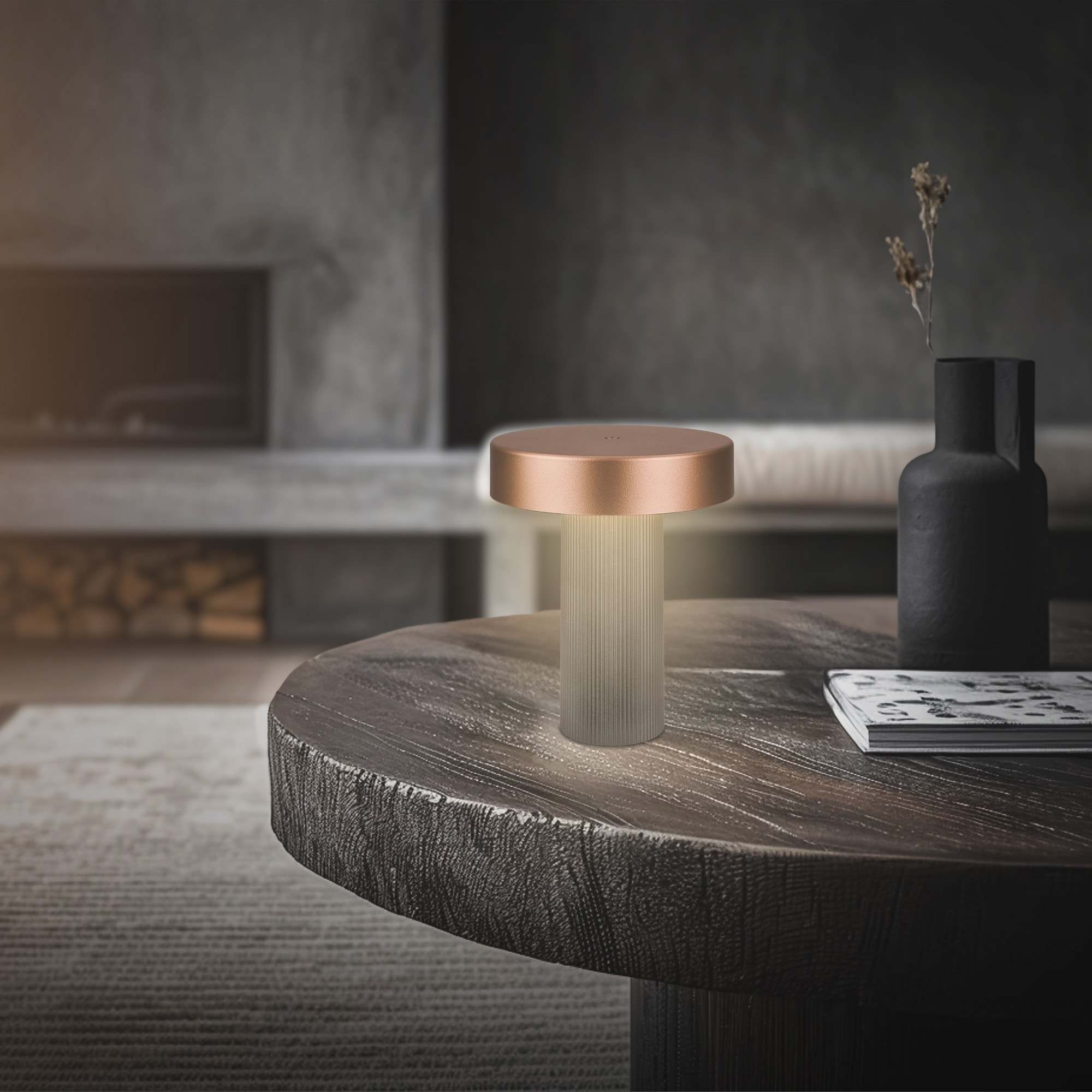 Briloner Leuchten LED Tischleuchte »BITO« LED-Board 1 Stk. Warmweiß 16x20 cm, Akku tauschbar, Indoor/Outdoor, Wohnzimmer, Balkon