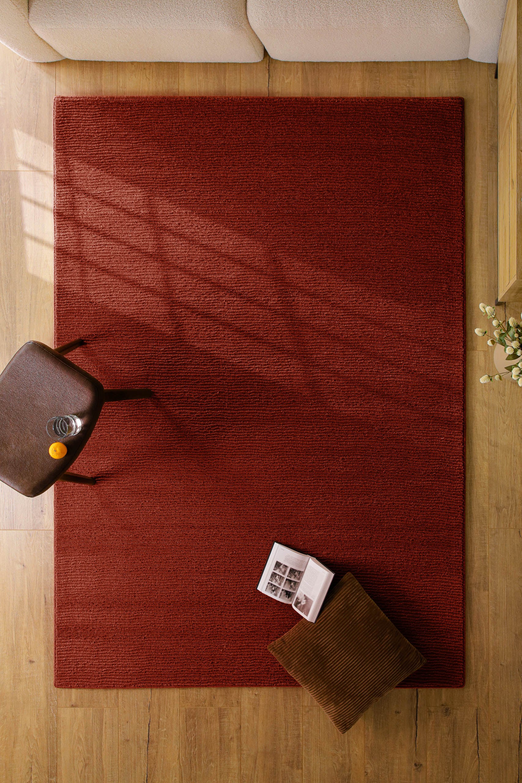 Wecon home Teppich »Castello ONE« rechteckig 7 mm Höhe Schurwolle, Kurzflor mit Hoch-Tief-Effekt, Wohnzimmer, Streifenmuster