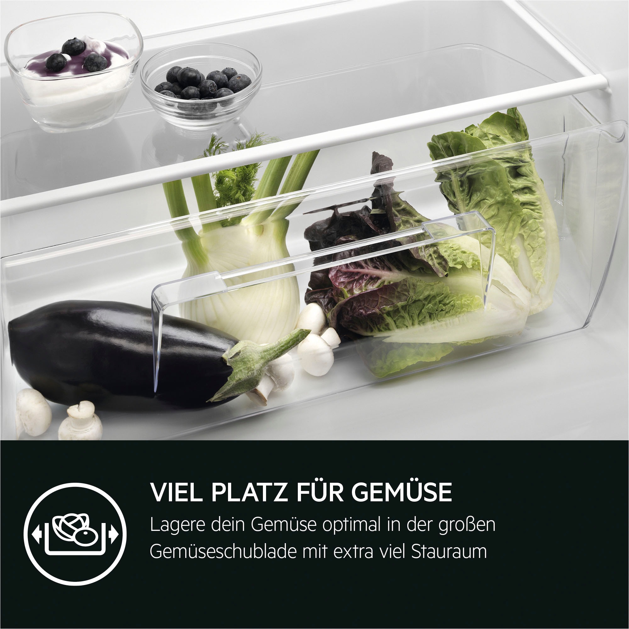 AEG Einbaukühlschrank Serie 5000 »TSF5O12EF«, 137 L, variable Glasablagen bis zu 25 kg belastbar, Touch, Festtür