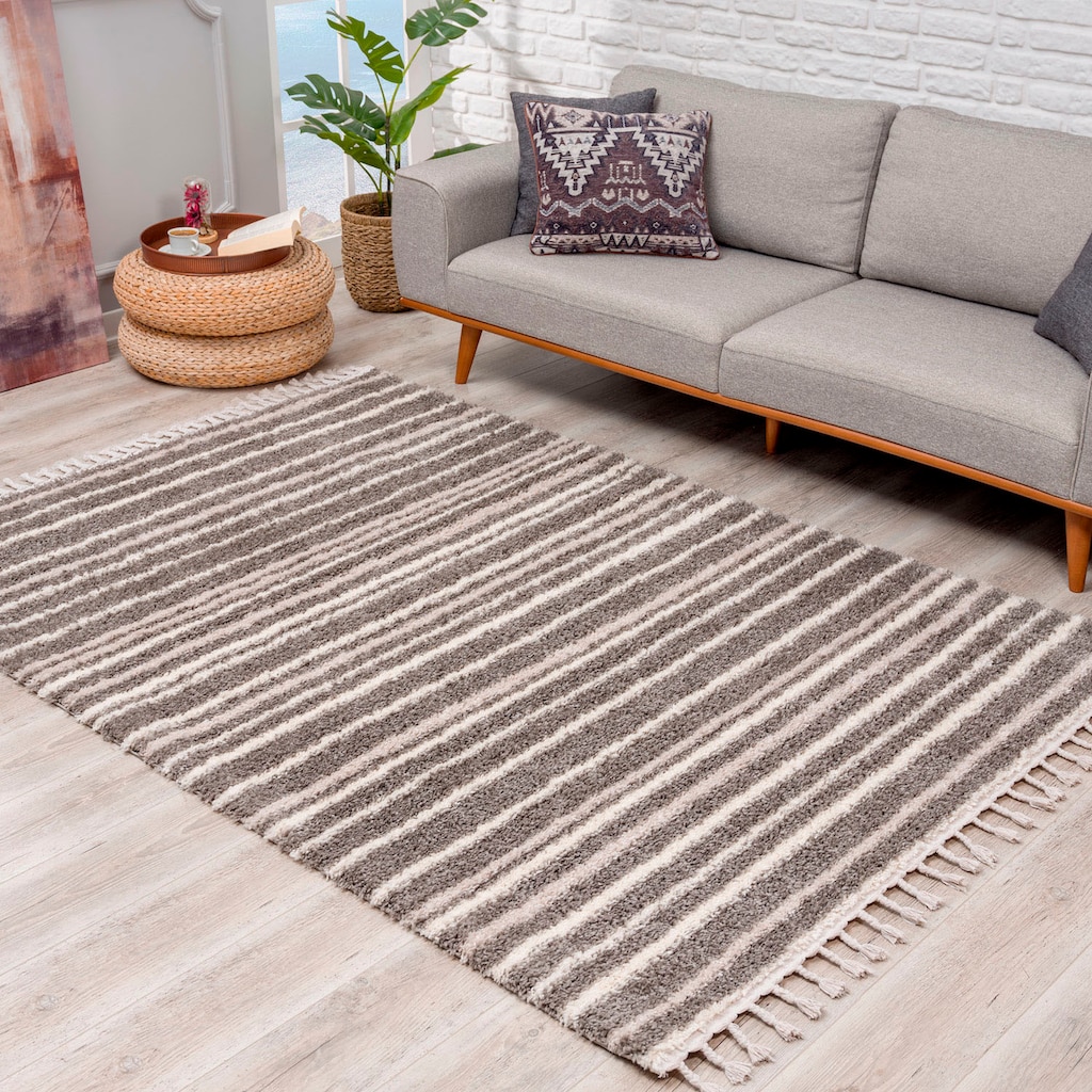 Carpet City Hochflor-Teppich »Pulpy 520«, rechteckig