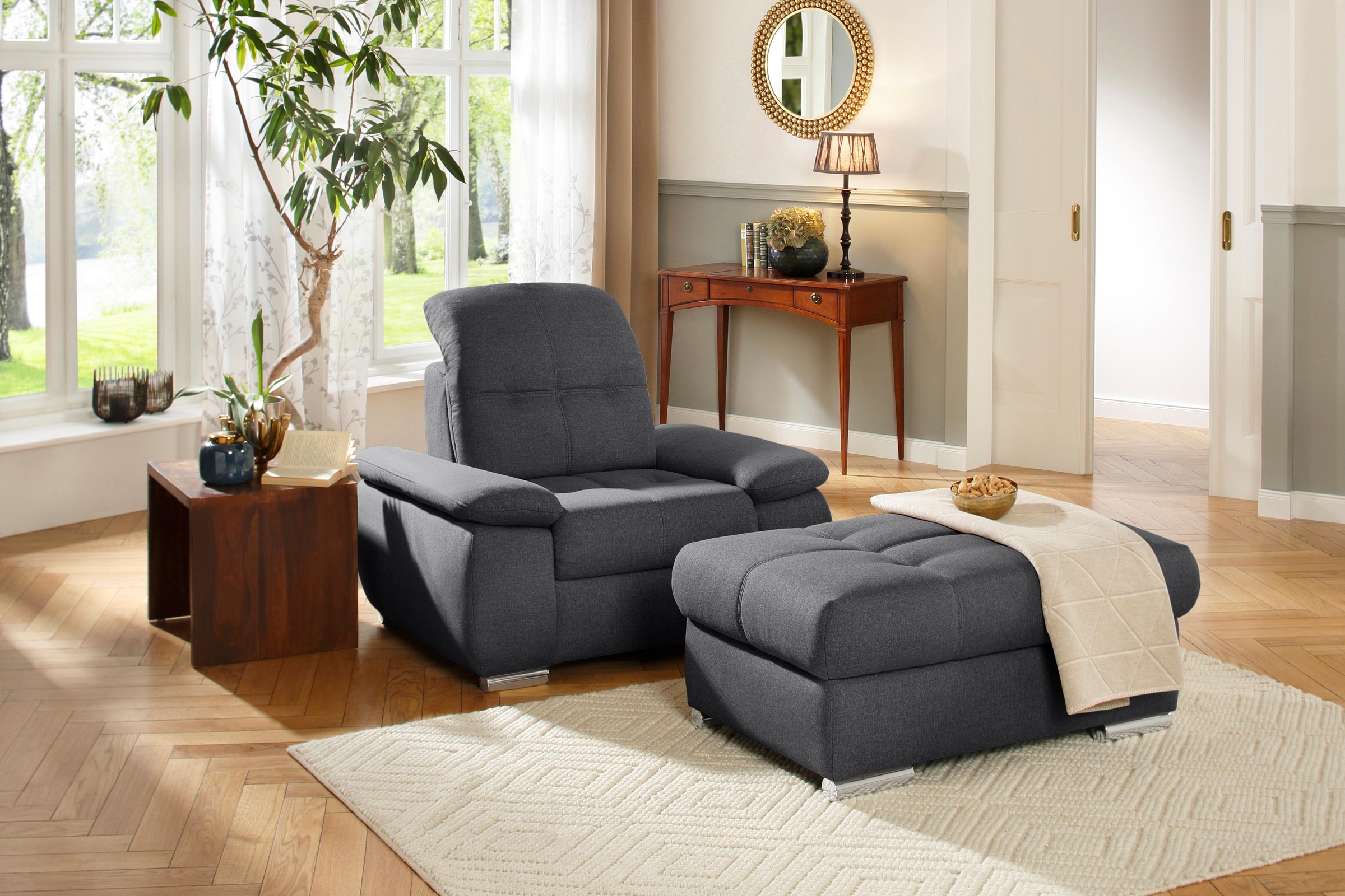 Home affaire Hockerbank »Lotus Luxus«, hoher Sitzkomfort, belastbar bis ca. 140 kg,... kaufen