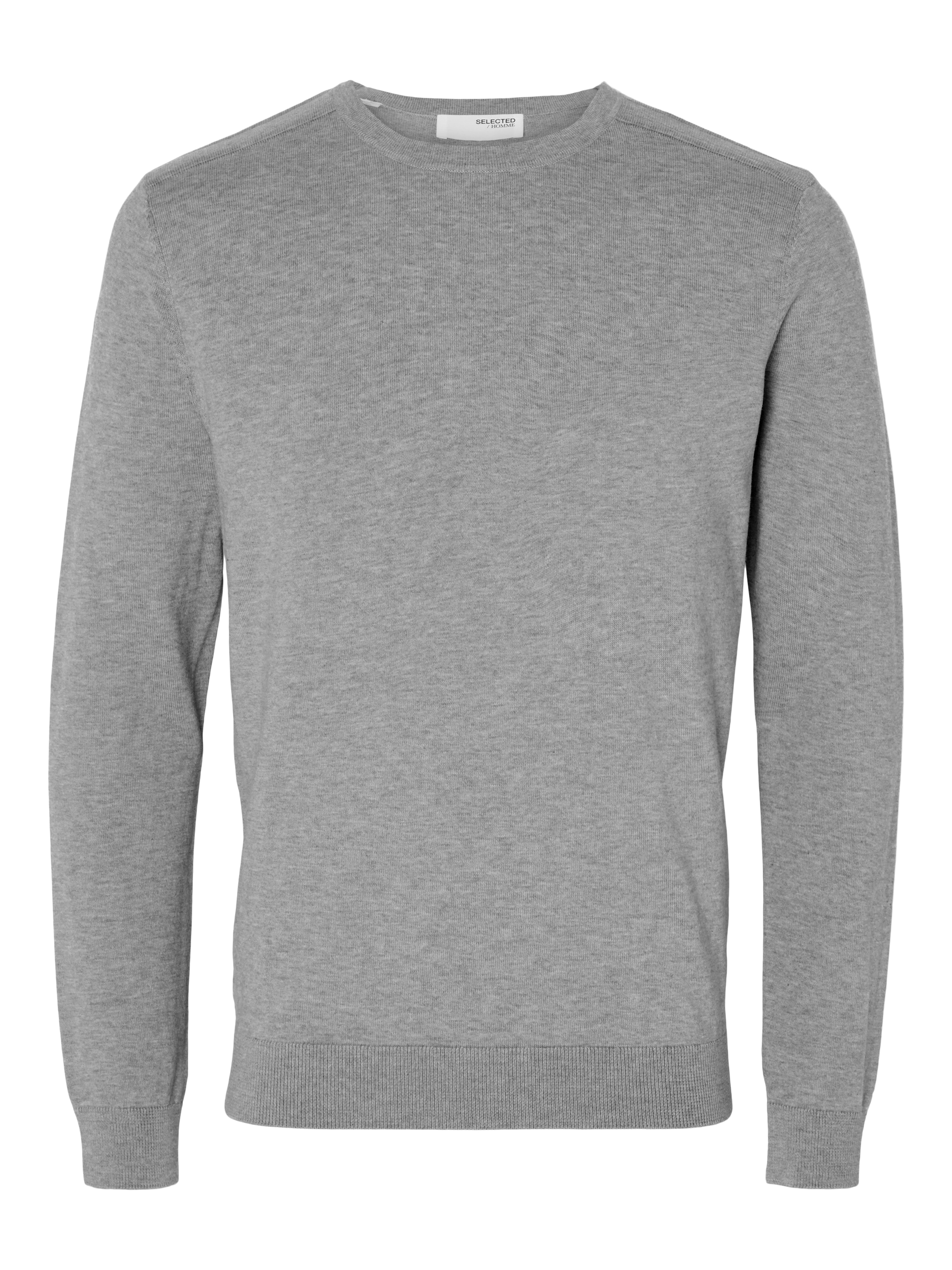 SELECTED Rundhalspullover »SLHBERG CREW NECK NOOS« Baumwolle, regular fit