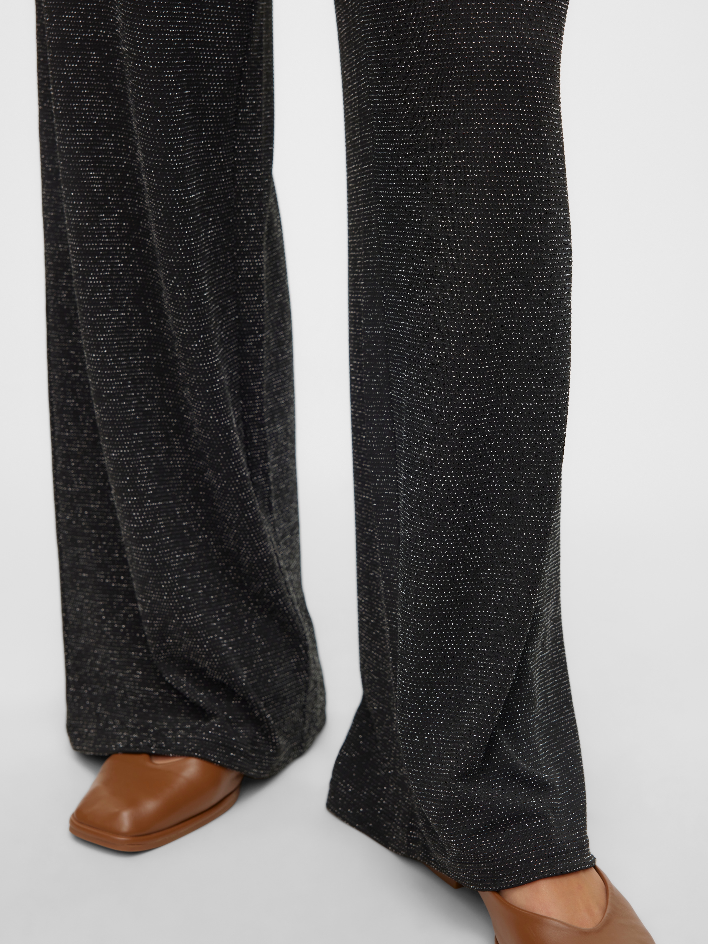Vero Moda Schlupfhose »VMKANVA NW GLITTER WIDE PANT JRS«, mit Glitzereffekt