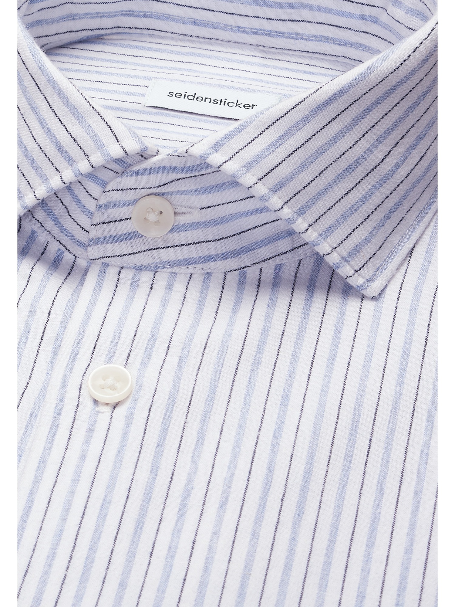 seidensticker Leinenhemd Slim 1/1 Kentkragen Gestreift