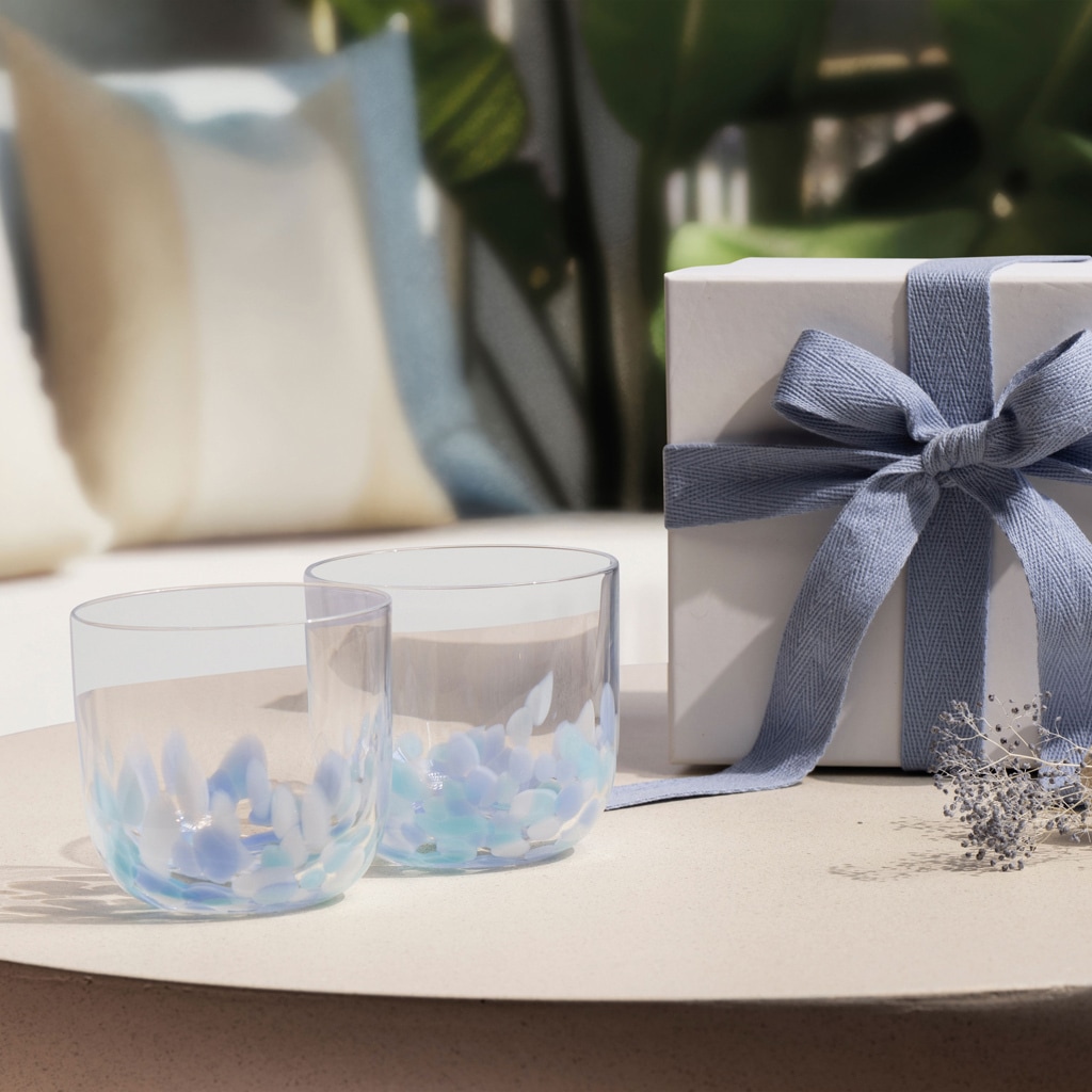 like. by Villeroy & Boch Glas »Wasserglas Like Confetti 200 ml 2er Set blau« Spülmaschinenfest
