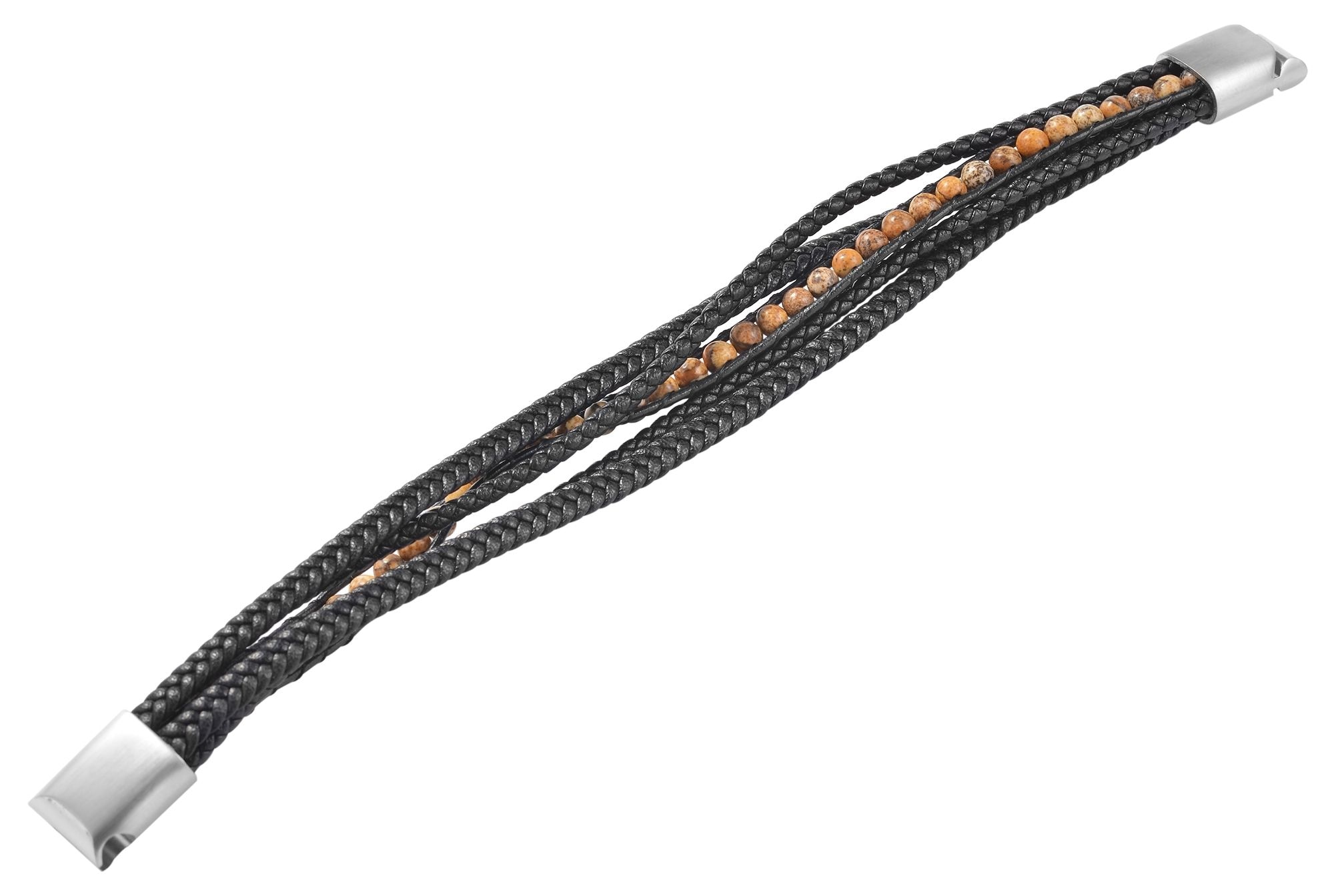 Adelia´s Lederarmband »Unisex Armband ¿ Lederarmband aus Leder mit Jaspis 23 cm«