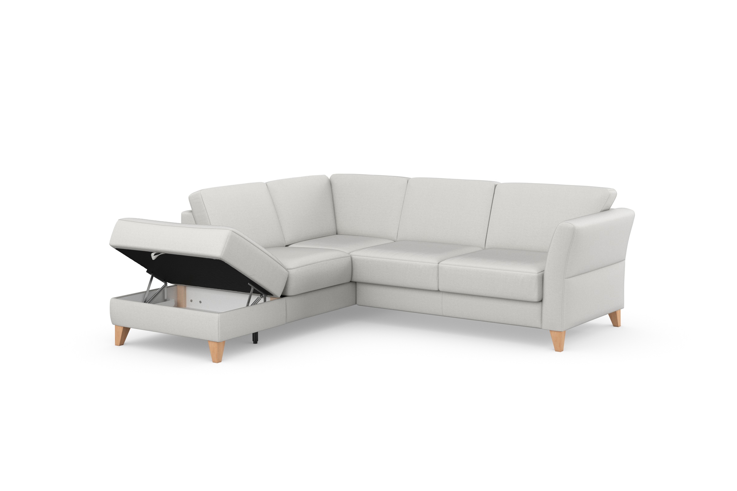 sit&more Ecksofa »Visby L-Form«, Wahlweise mit Bettfunktion und Stauraum, frei im Raum stellbar